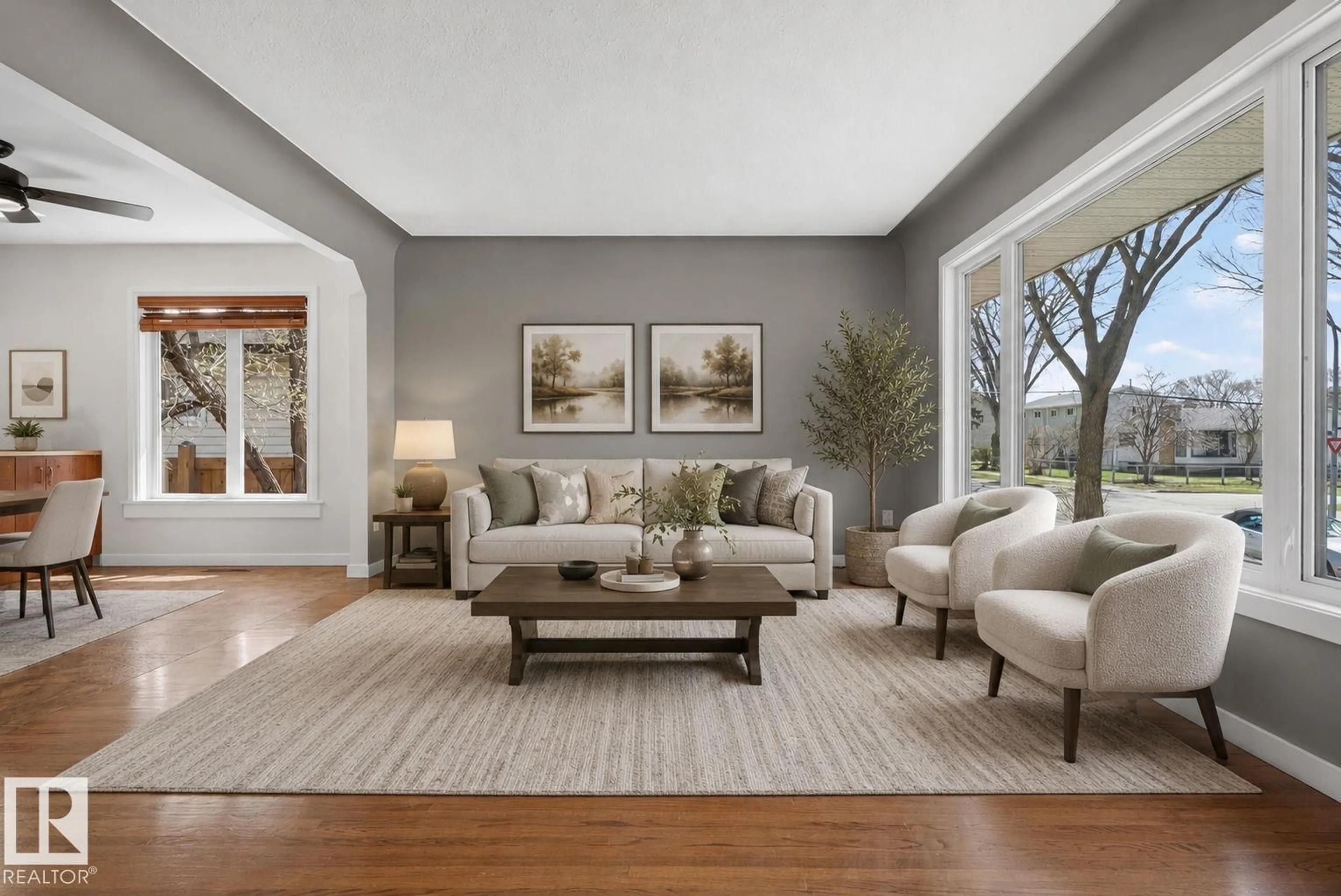 Living room with furniture, unknown for 10409 83 ST, Edmonton Alberta T6A3P2