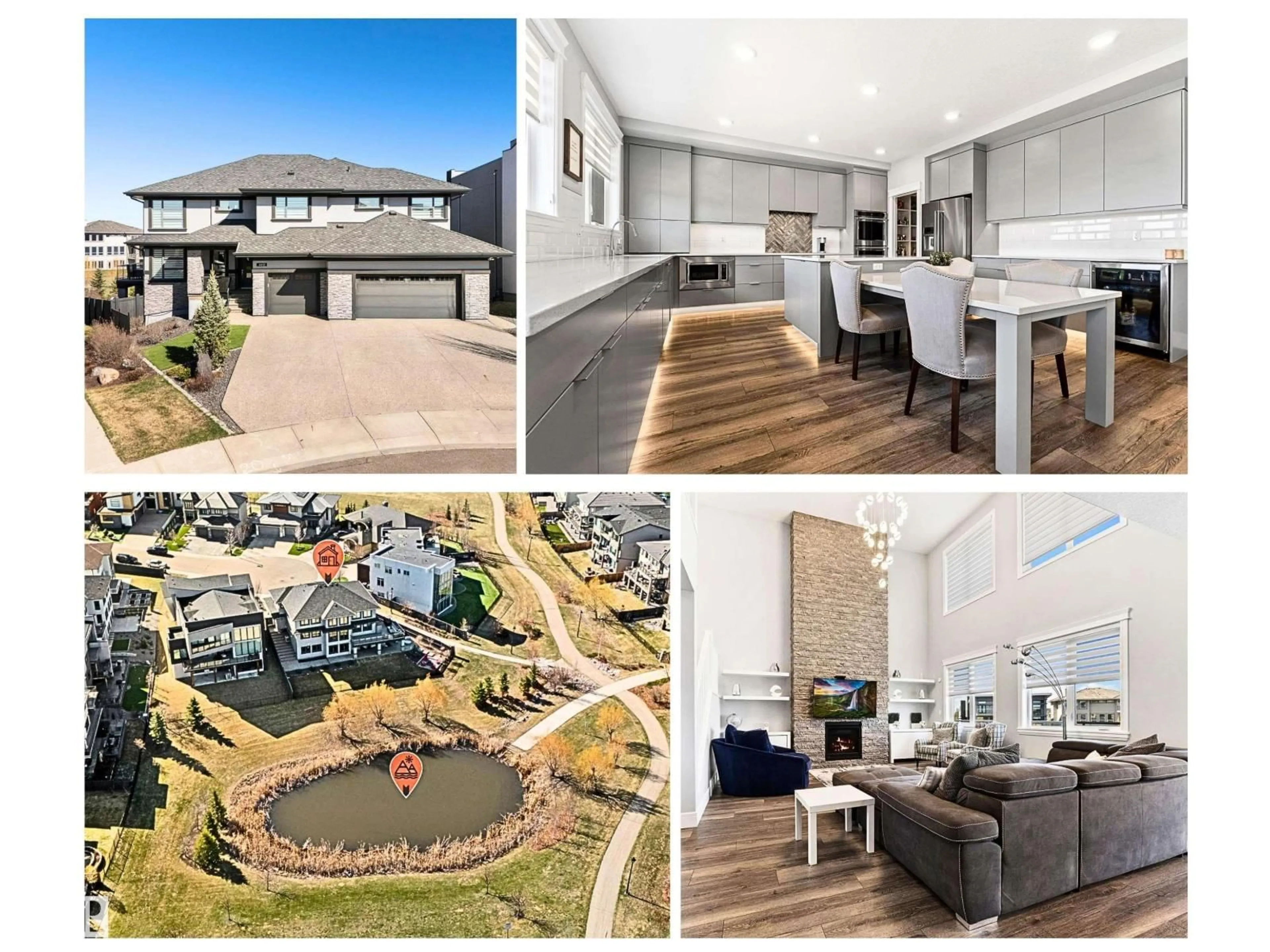 A pic from outside/outdoor area/front of a property/back of a property/a pic from drone, mountain view for NW - 4412 WINGFIELD CAPE CA, Edmonton Alberta T6W2E1