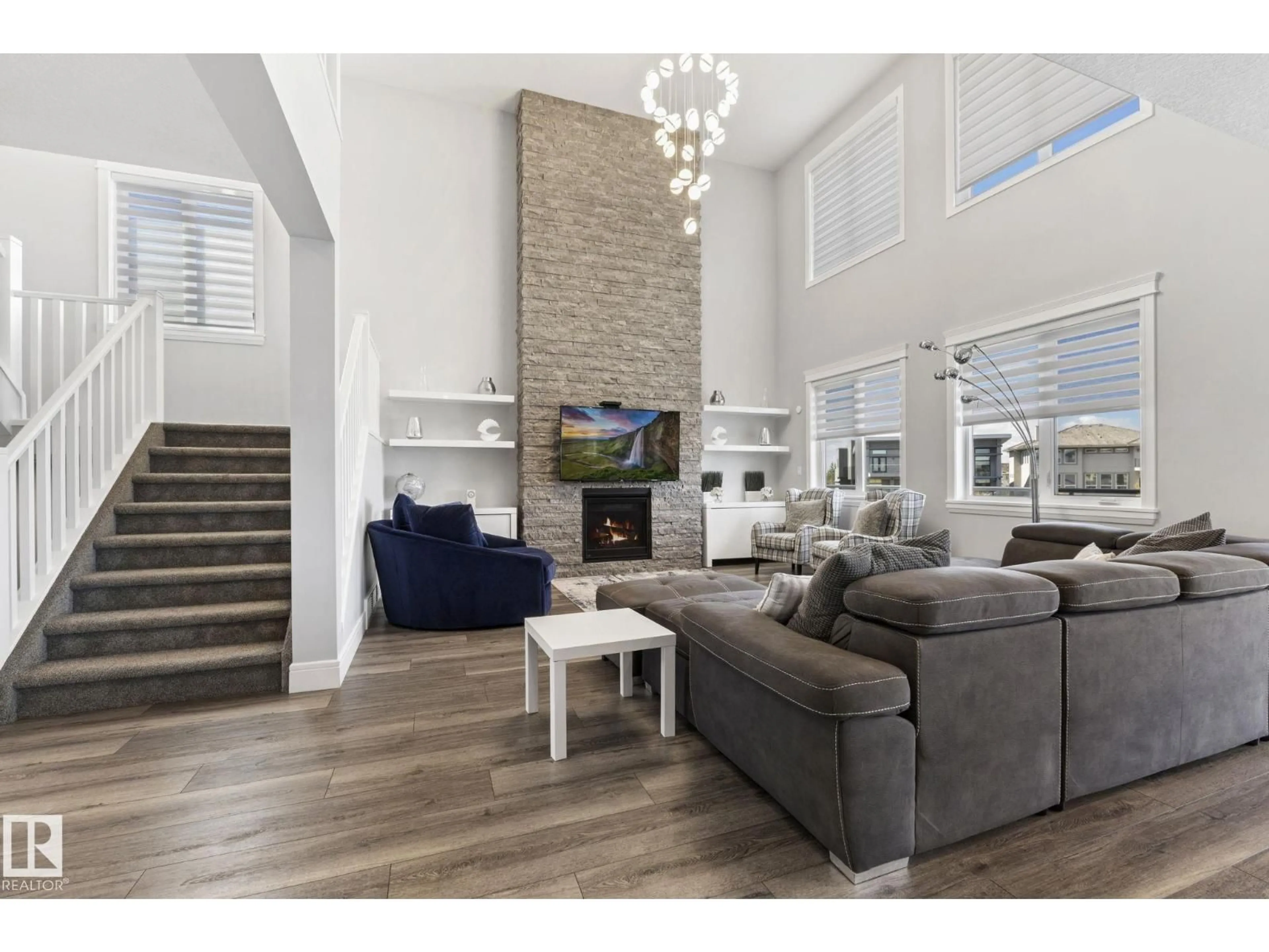 Living room with furniture, unknown for NW - 4412 WINGFIELD CAPE CA, Edmonton Alberta T6W2E1