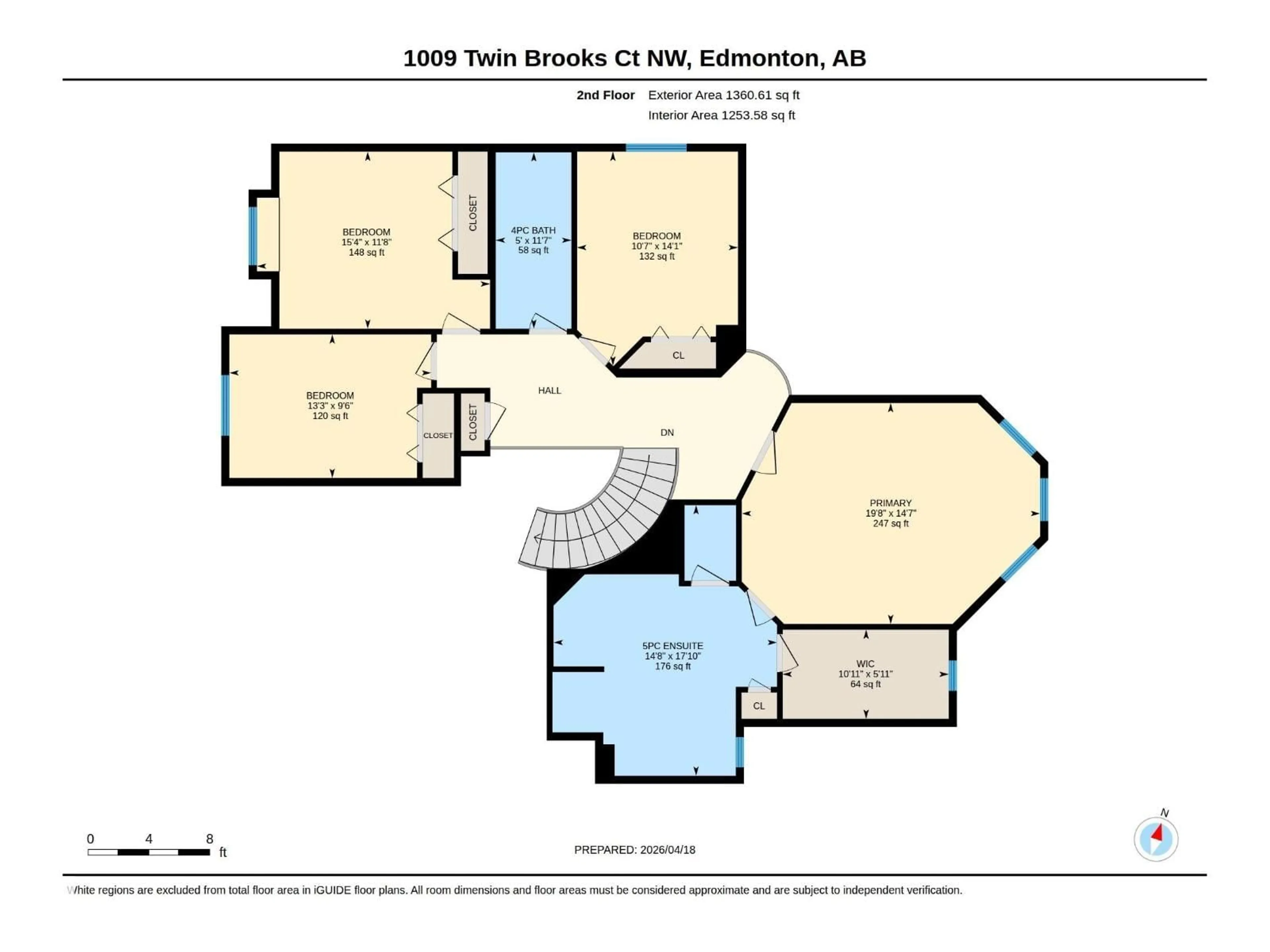 Floor plan for 1009 TWIN BROOKS CO, Edmonton Alberta T6J7G5