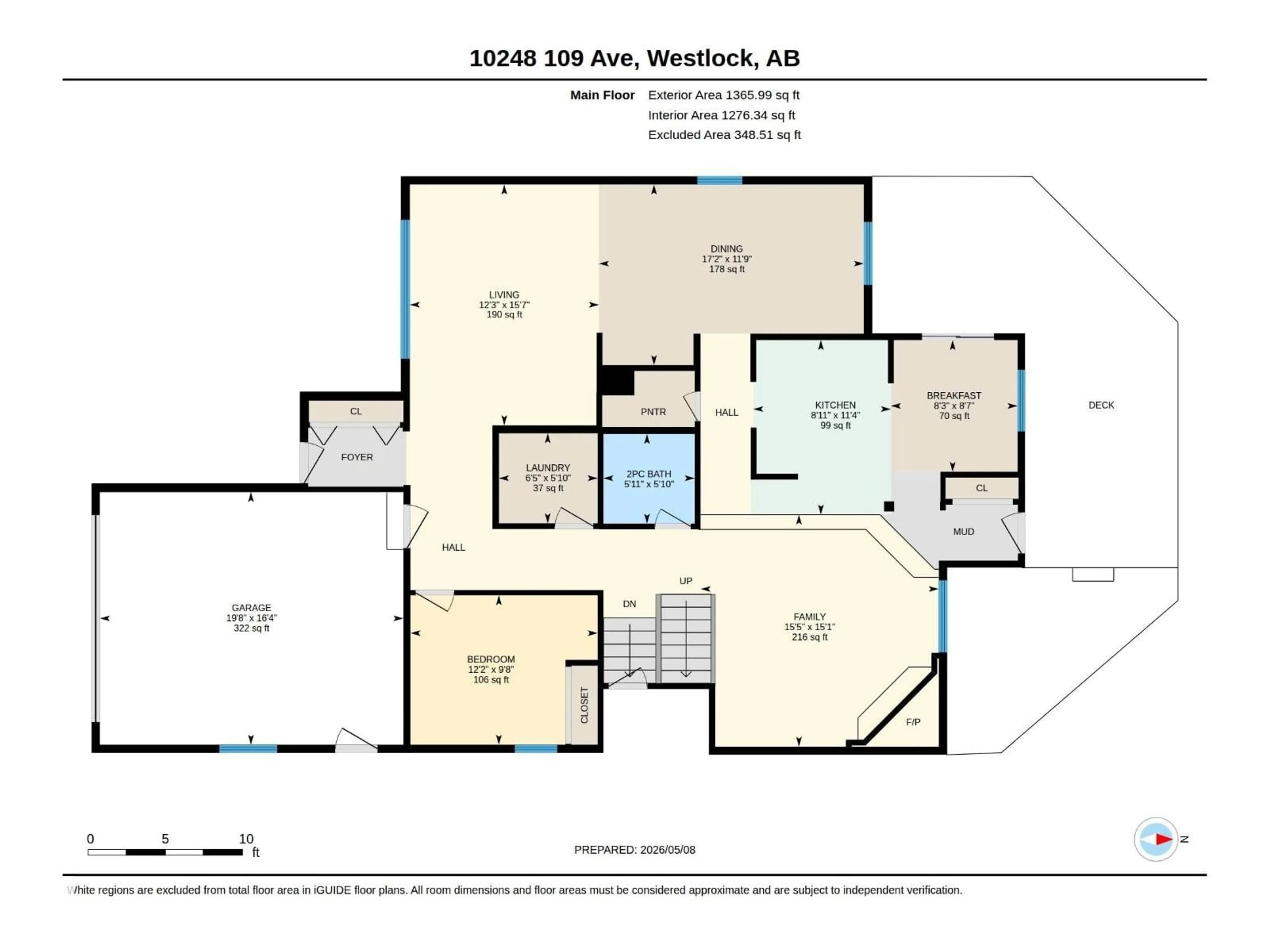 Floor plan for 10248 109 AV, Westlock Alberta T7P1H1