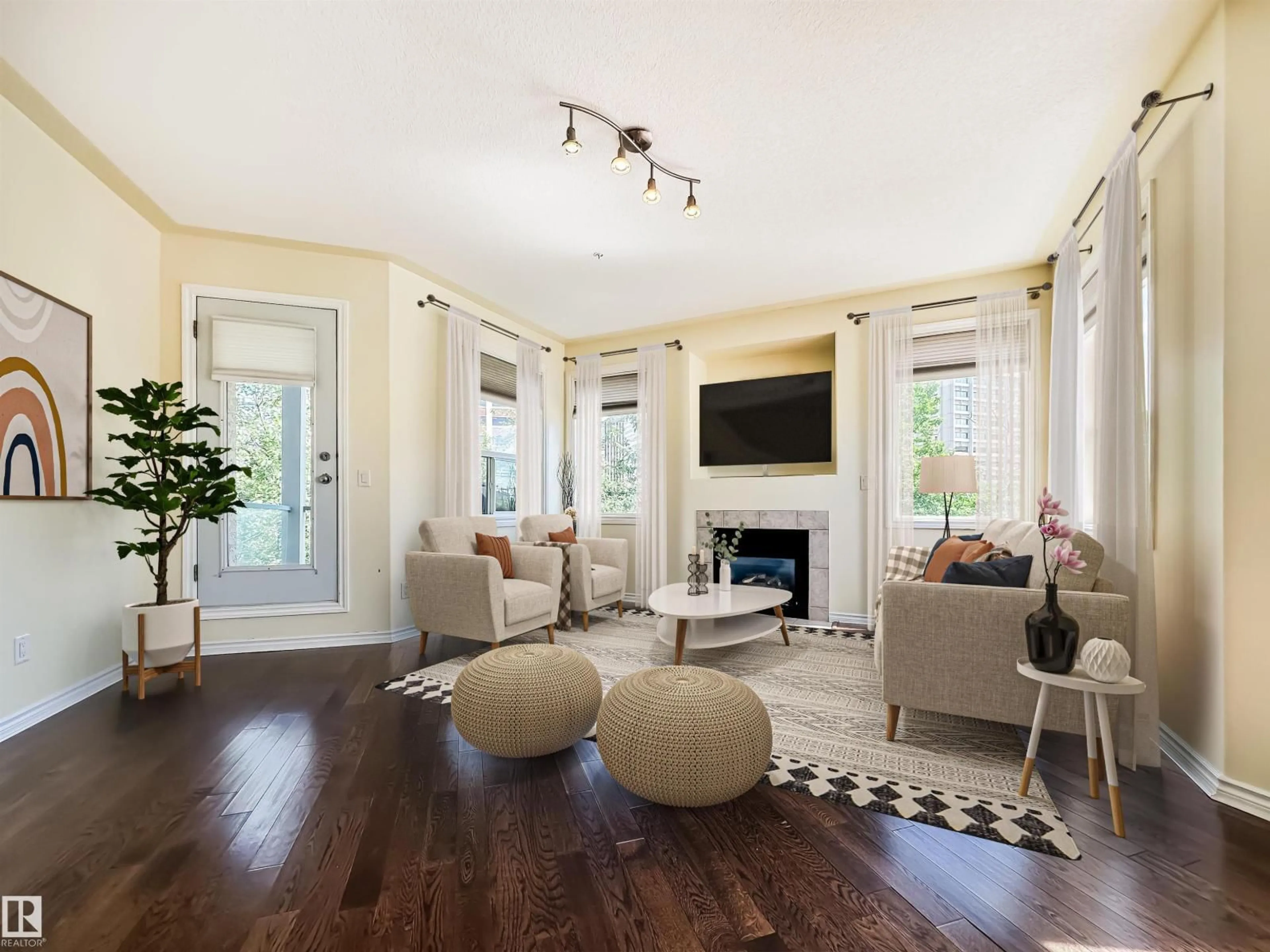 Living room with furniture, unknown for #402 - 10011 110 ST, Edmonton Alberta T5K2X1
