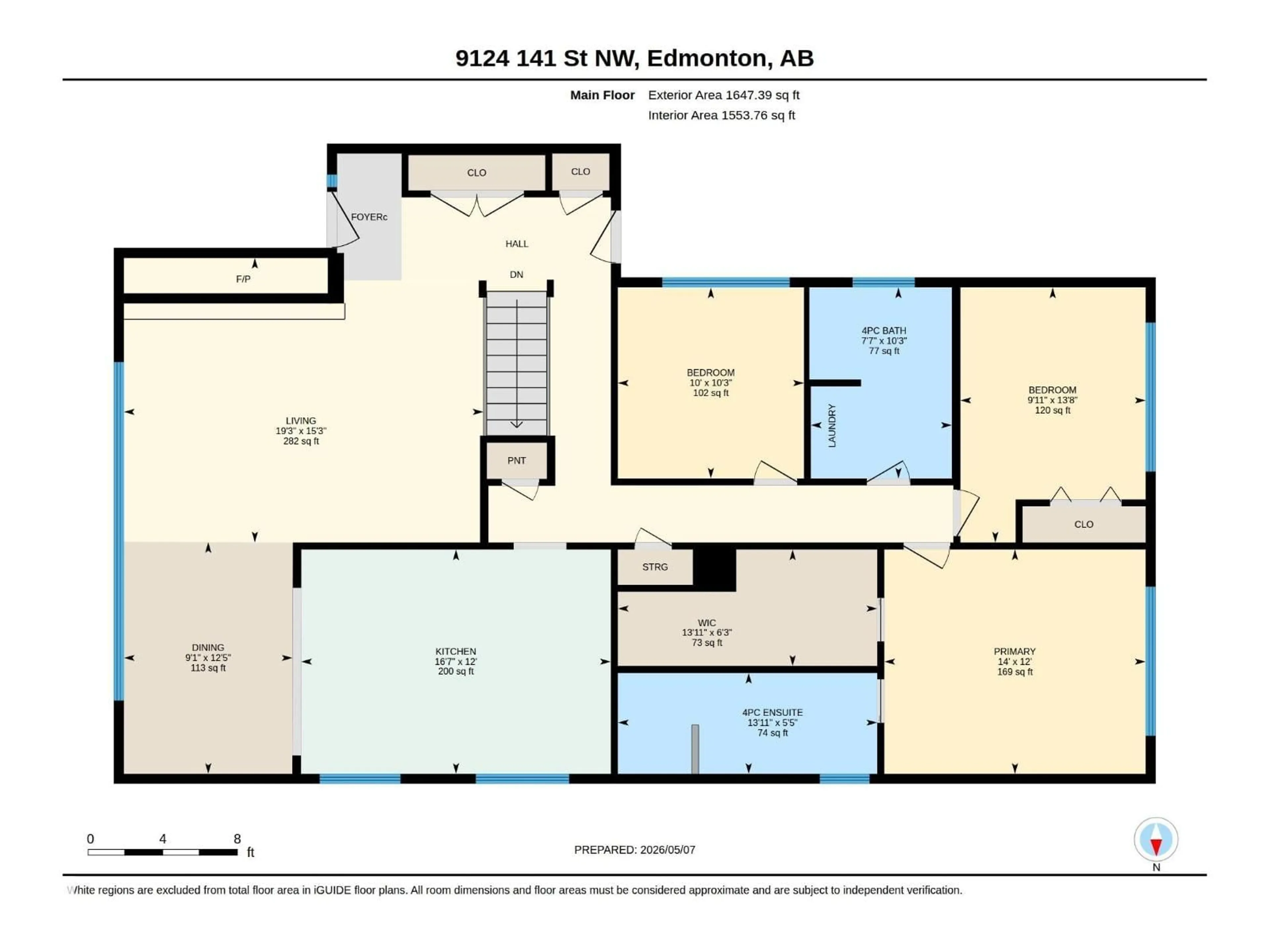 Floor plan for 9124 141 ST, Edmonton Alberta T5R0L4