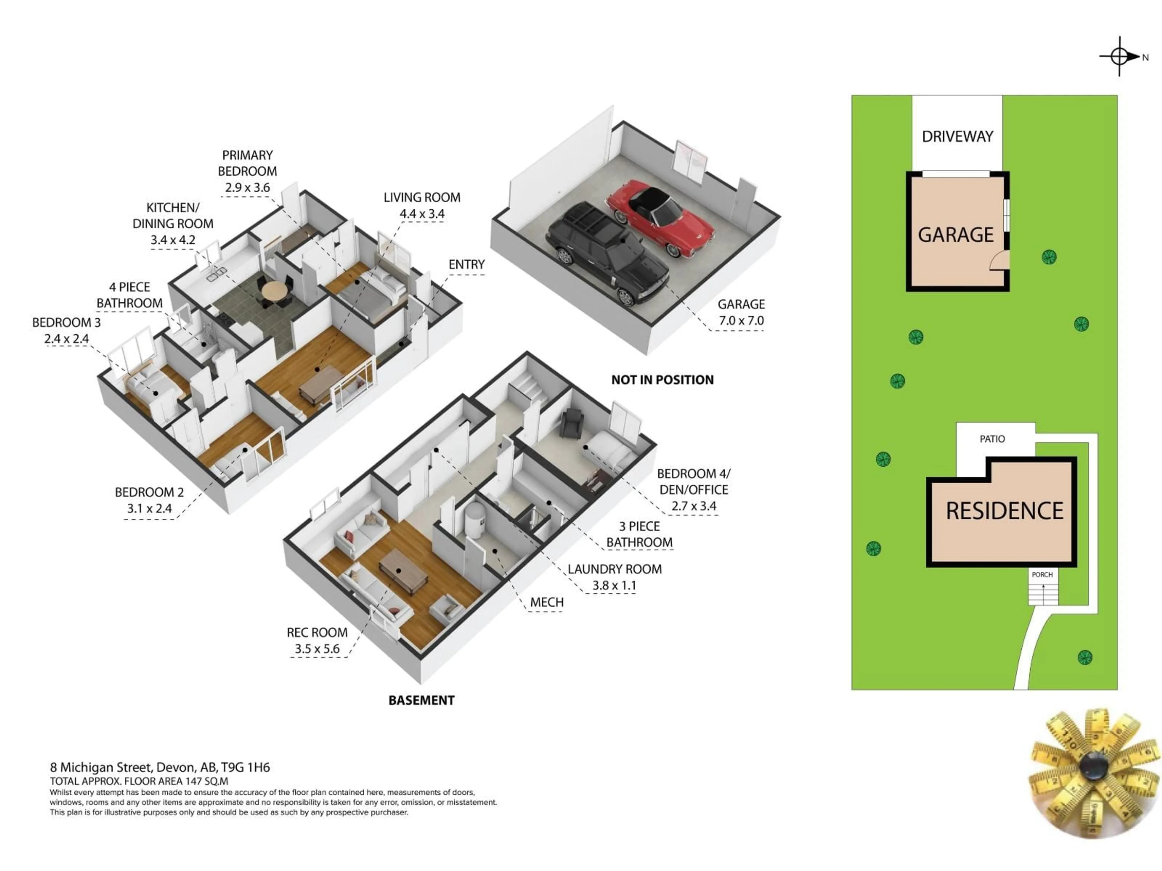 Floor plan for 8 MICHIGAN ST, Devon Alberta T9G1H6