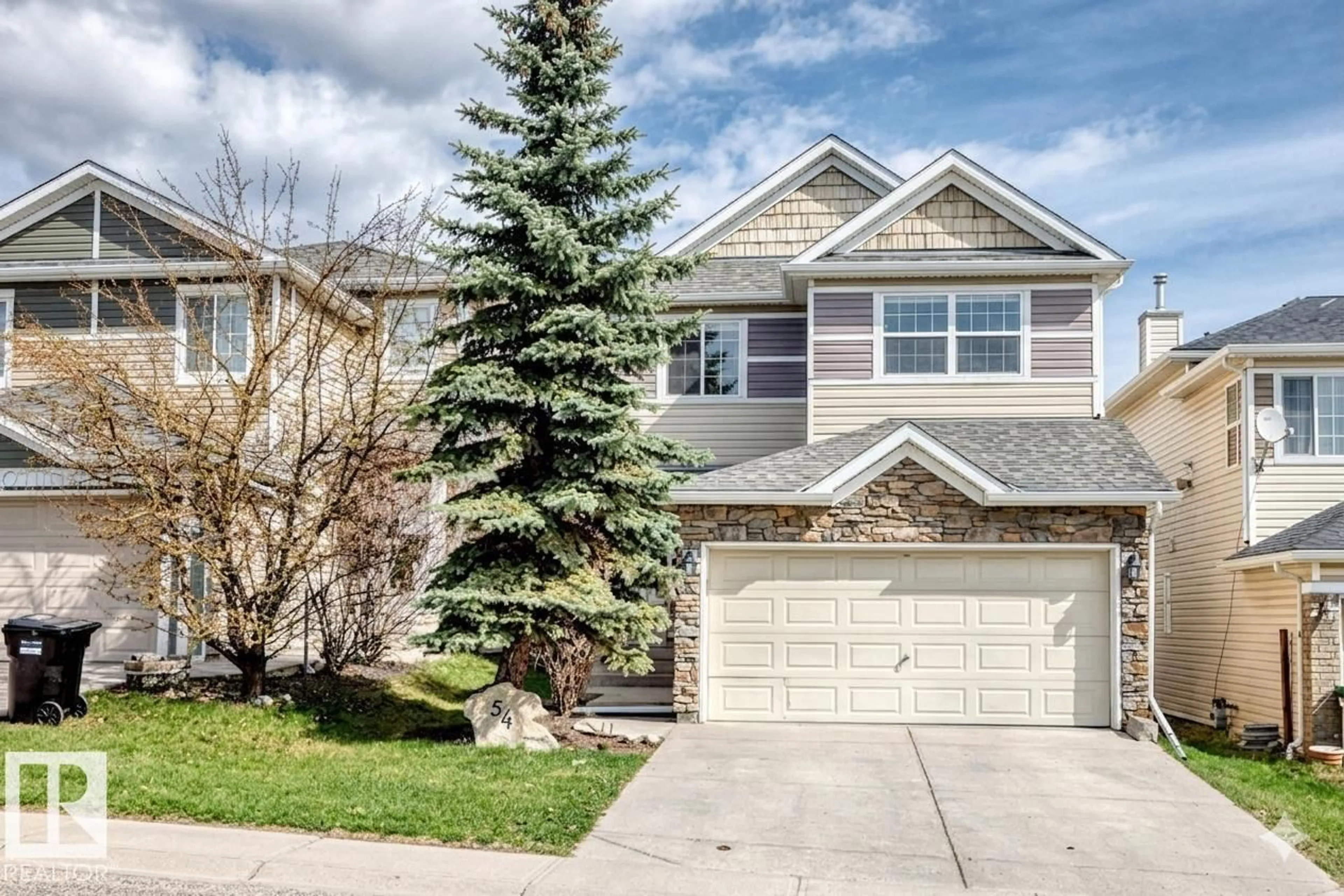 Home with vinyl exterior material, street for 54 ROYAL ELM RD, Calgary Alberta T3G5V7