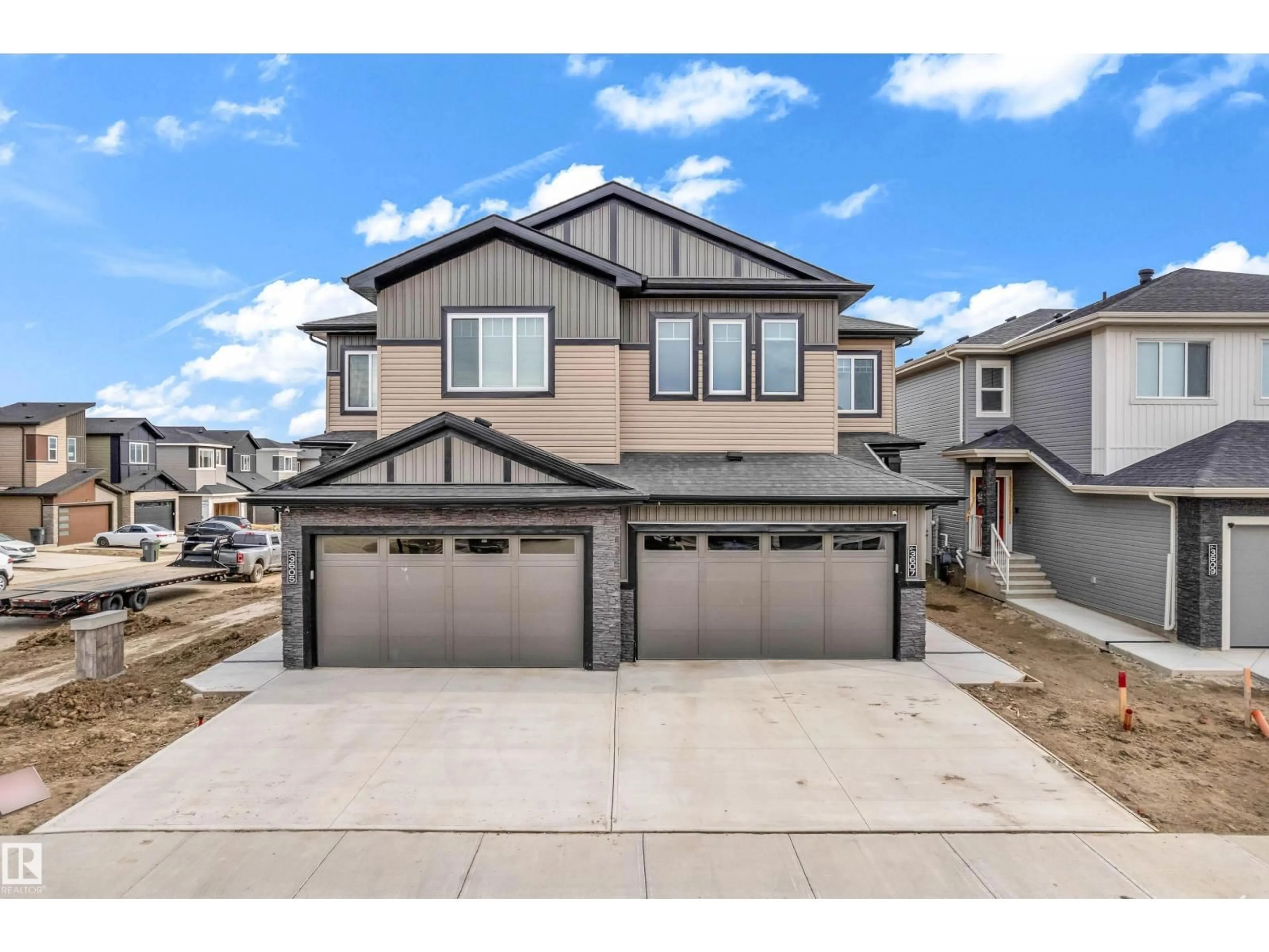Home with vinyl exterior material, street for 3607 41 AVE, Beaumont Alberta T4X3H3