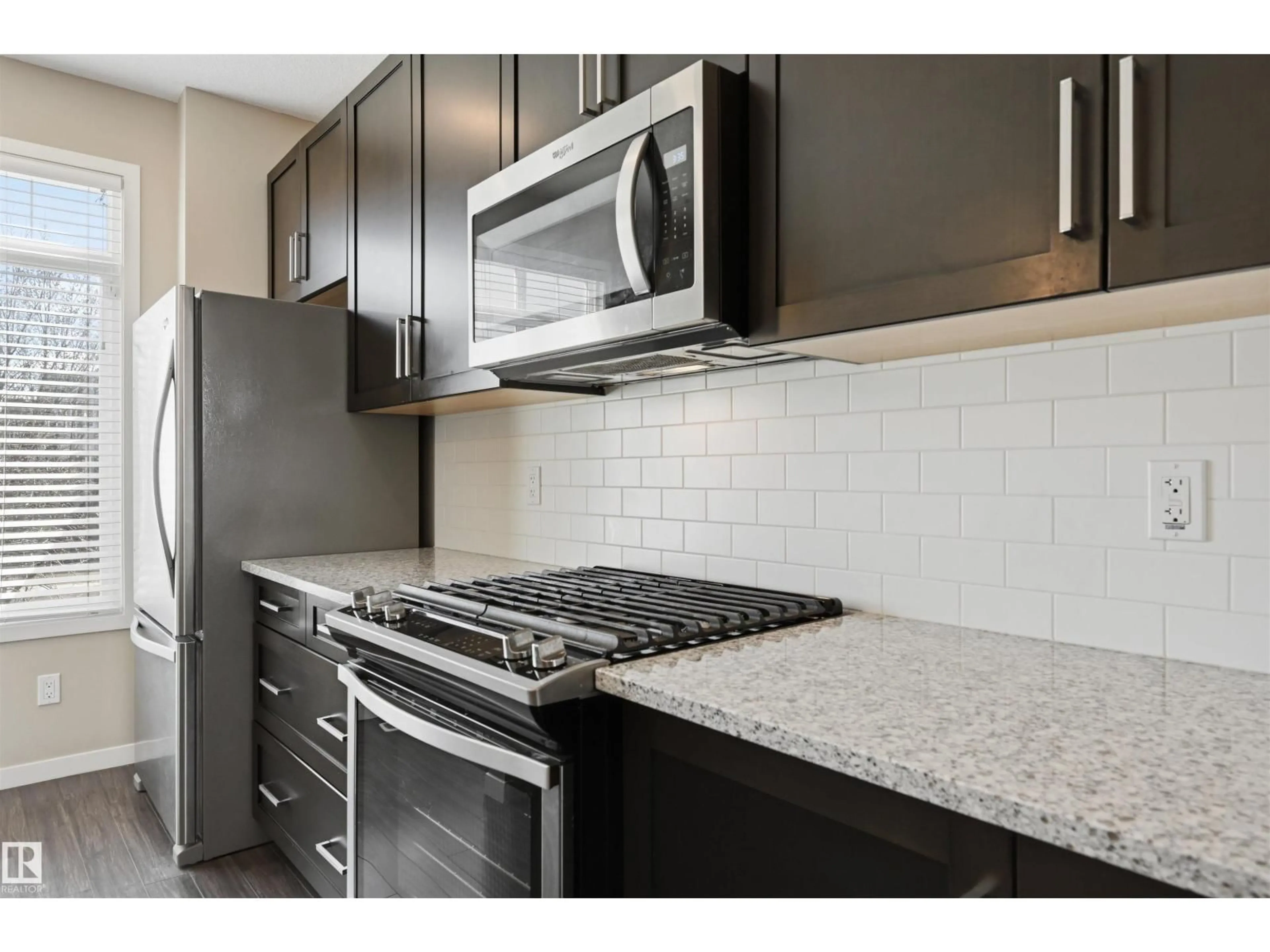 Standard kitchen, ceramic/tile floor for #4 - 320 SECORD BV, Edmonton Alberta T5T7E8