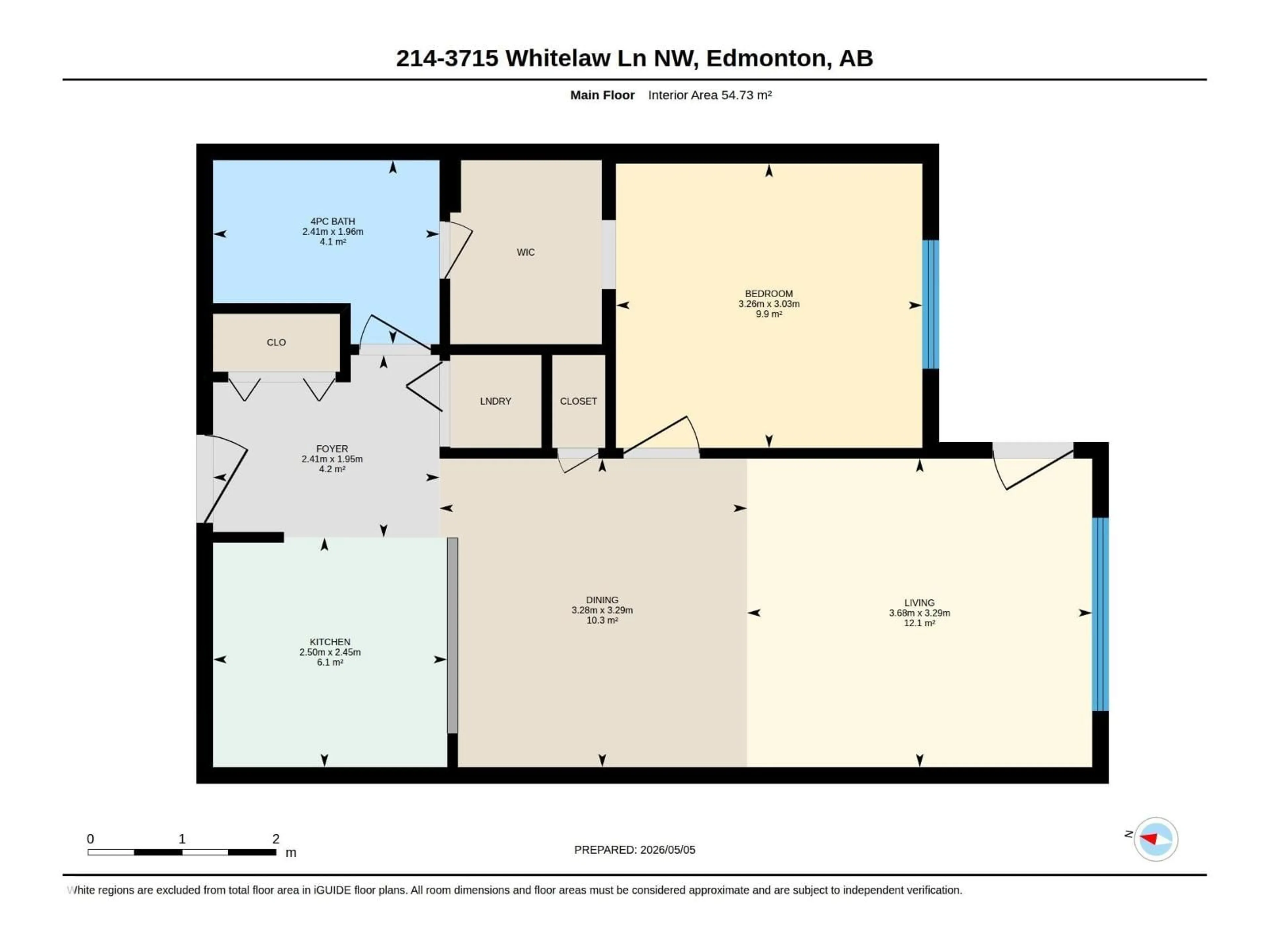 Floor plan for 214 - 3715 WHITELAW LN, Edmonton Alberta T6W2C3