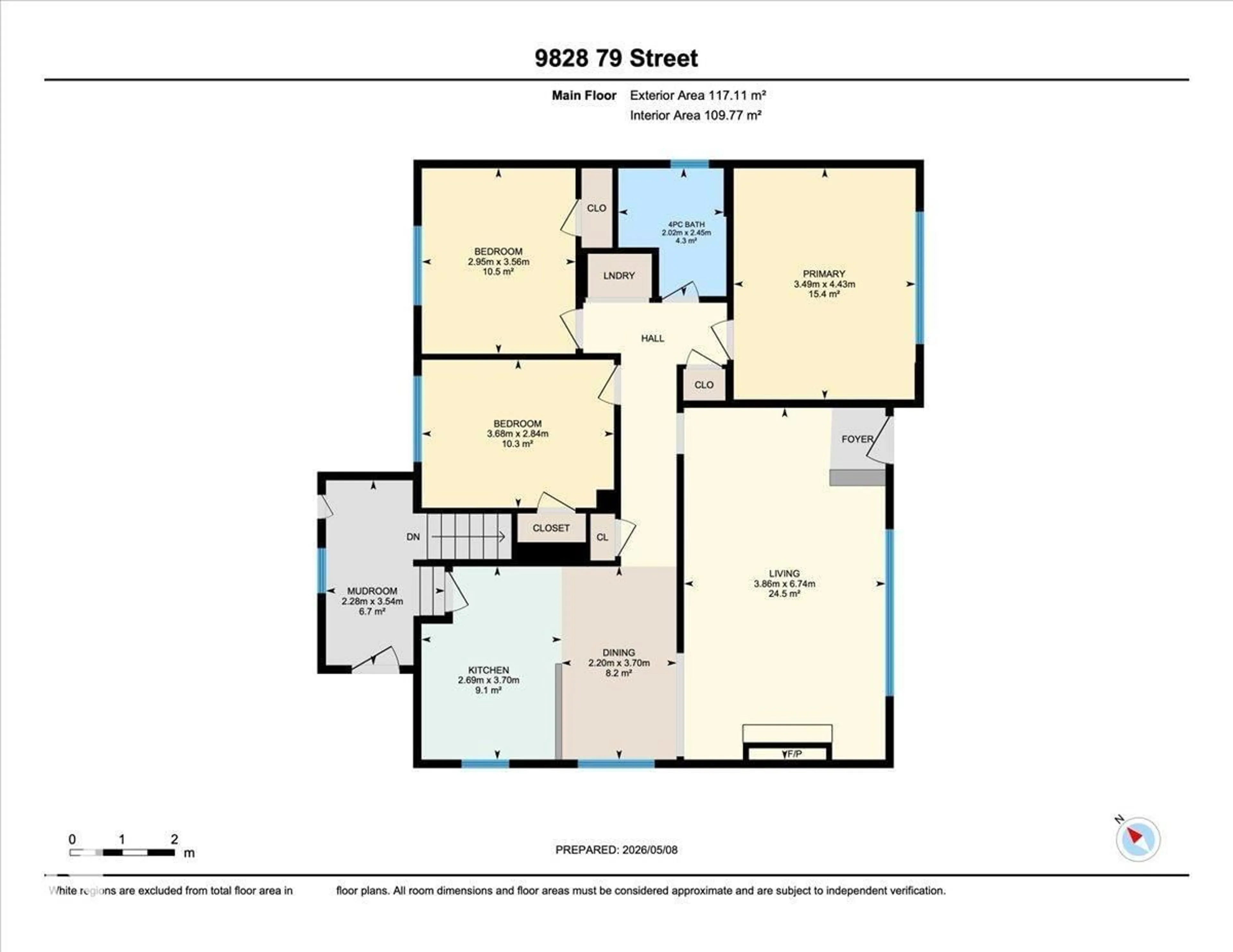 Floor plan for NW - 9828 79 ST, Edmonton Alberta T6A3G1