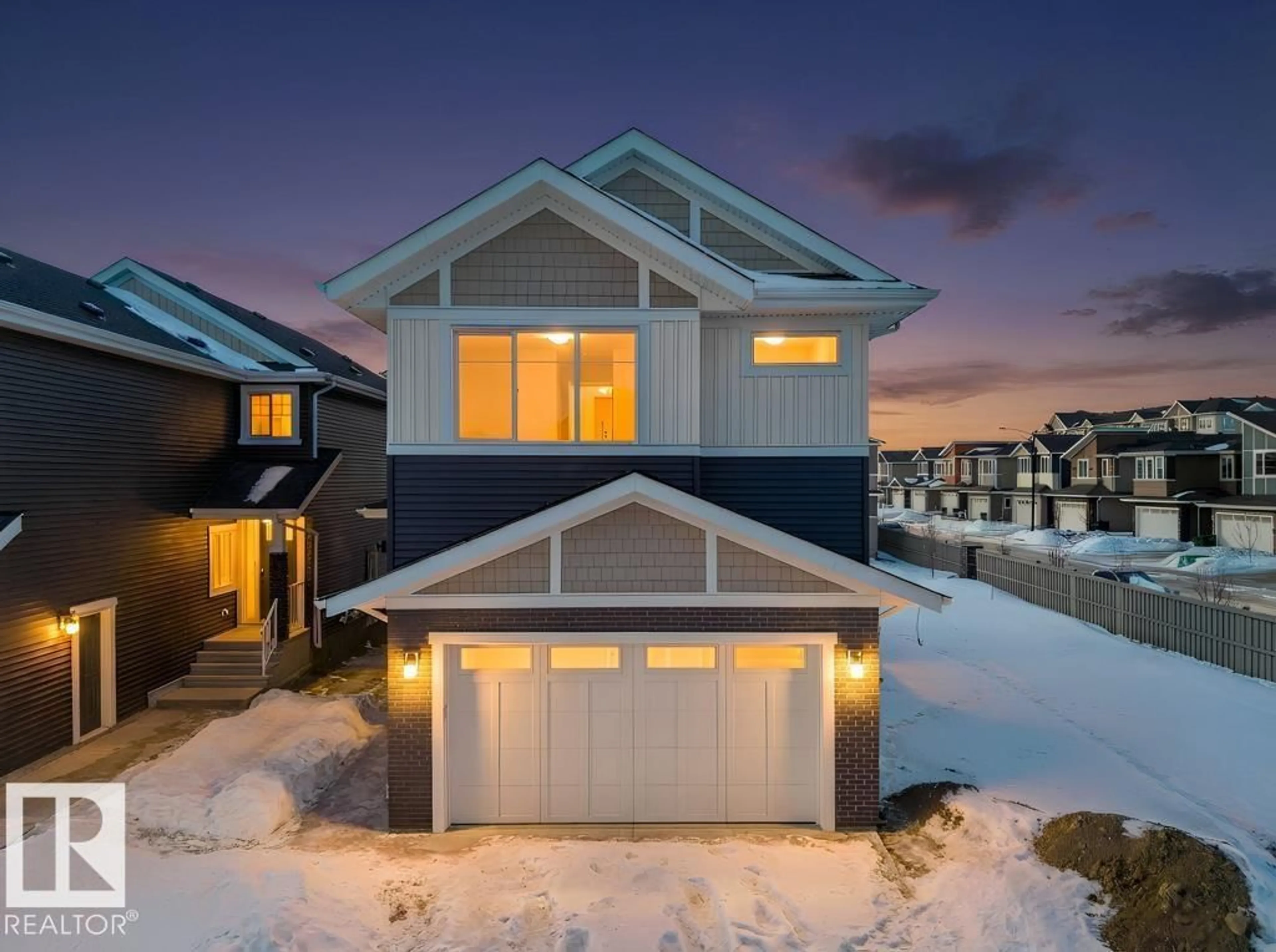 Home with vinyl exterior material, street for 3328 CHICKADEE DR, Edmonton Alberta T5S0V6