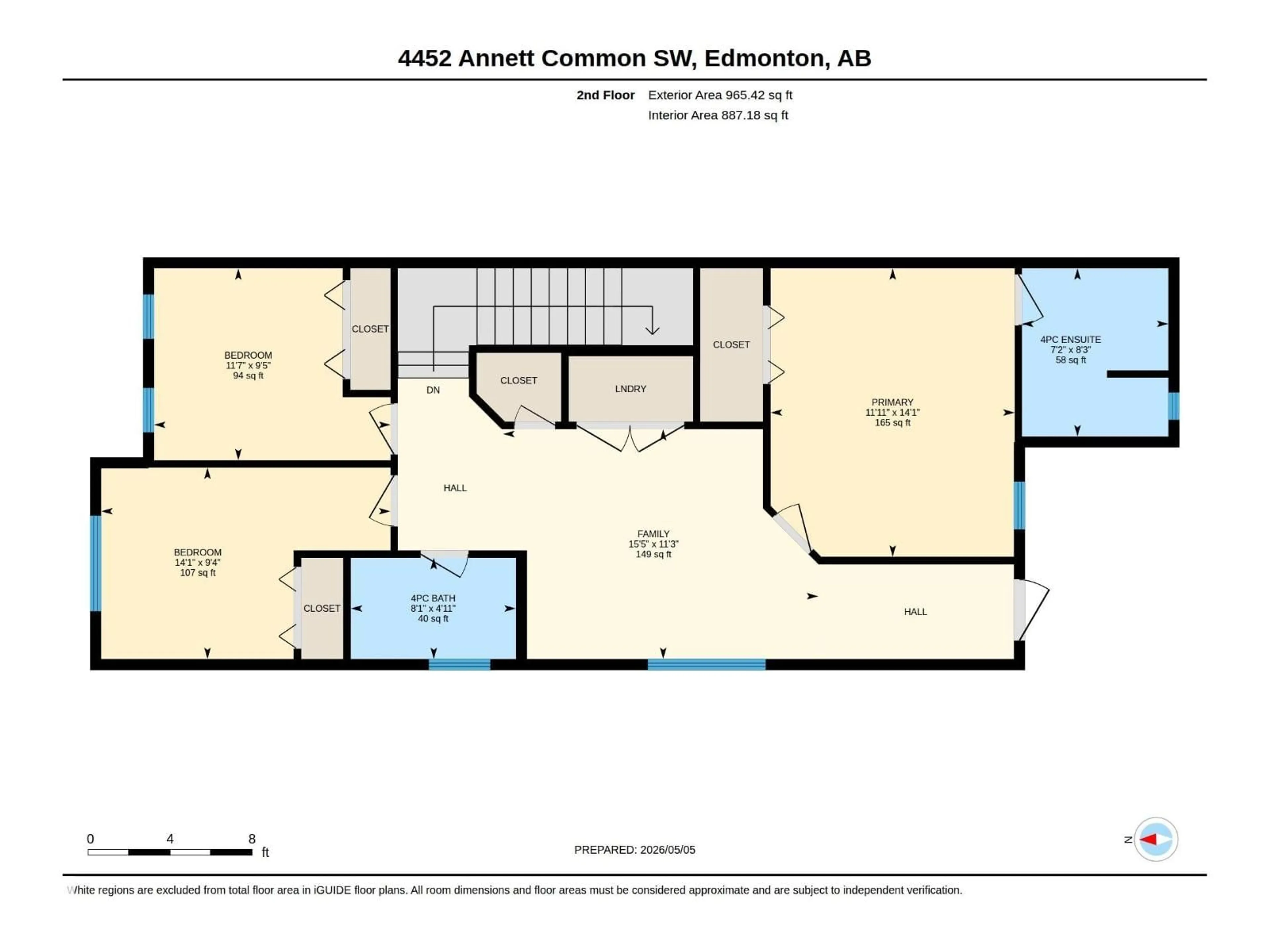 Floor plan for SW - 4452 ANNETT CM, Edmonton Alberta T6W2V8