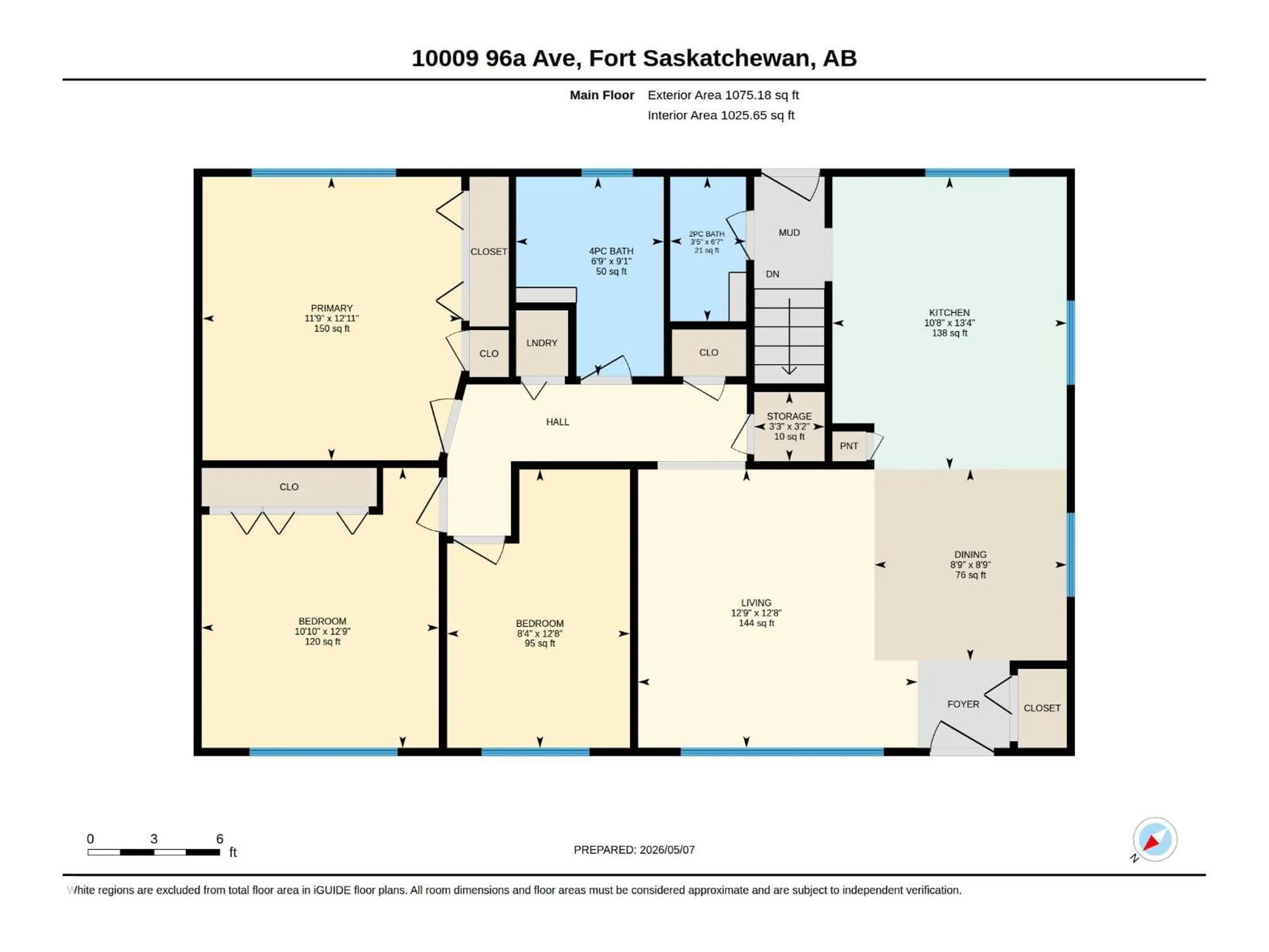 Floor plan for 10009 96A AV, Fort Saskatchewan Alberta T8L1P9