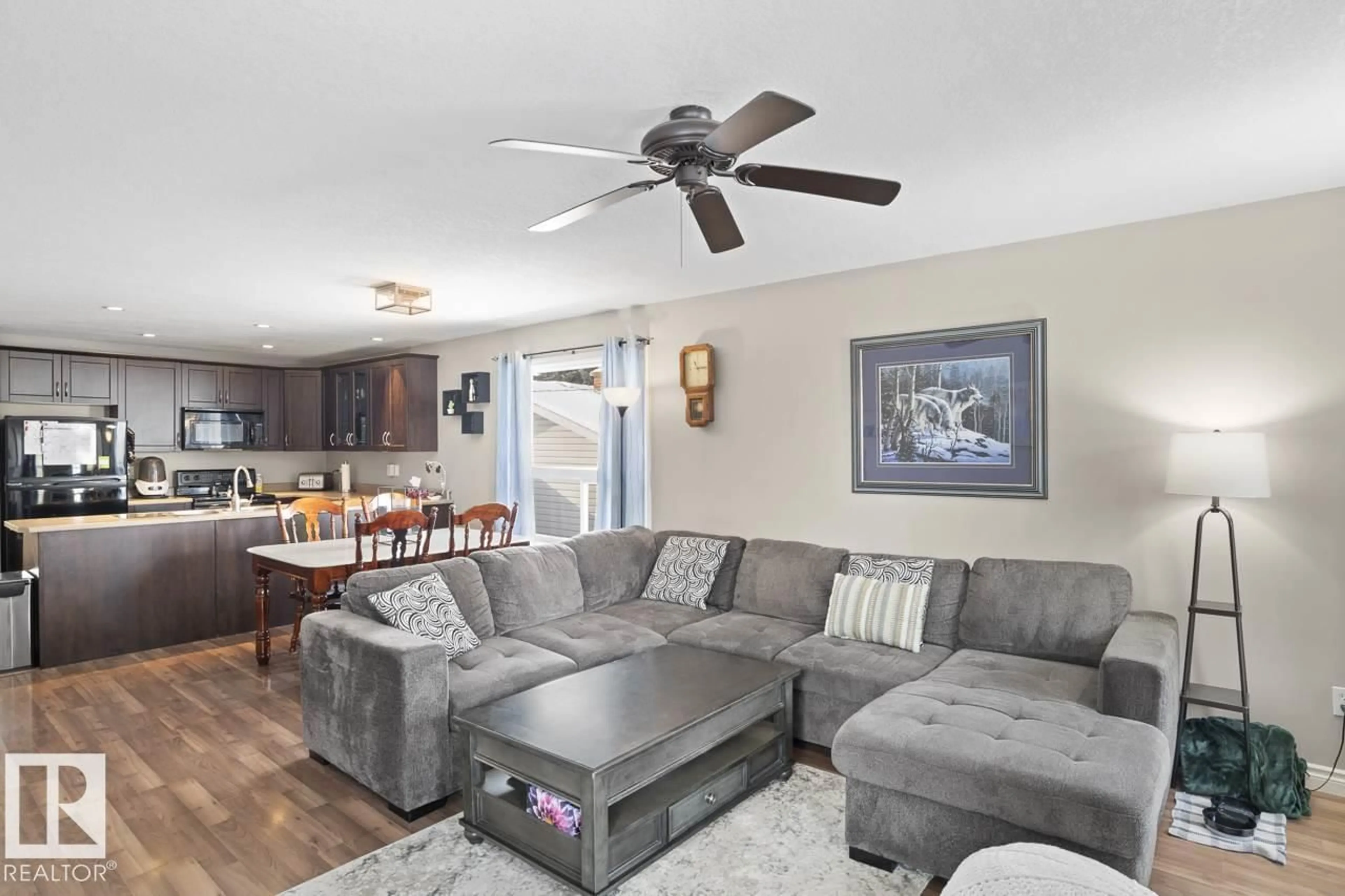 Living room with furniture, unknown for B - 5708 51 AV, Cold Lake Alberta T9M1S4