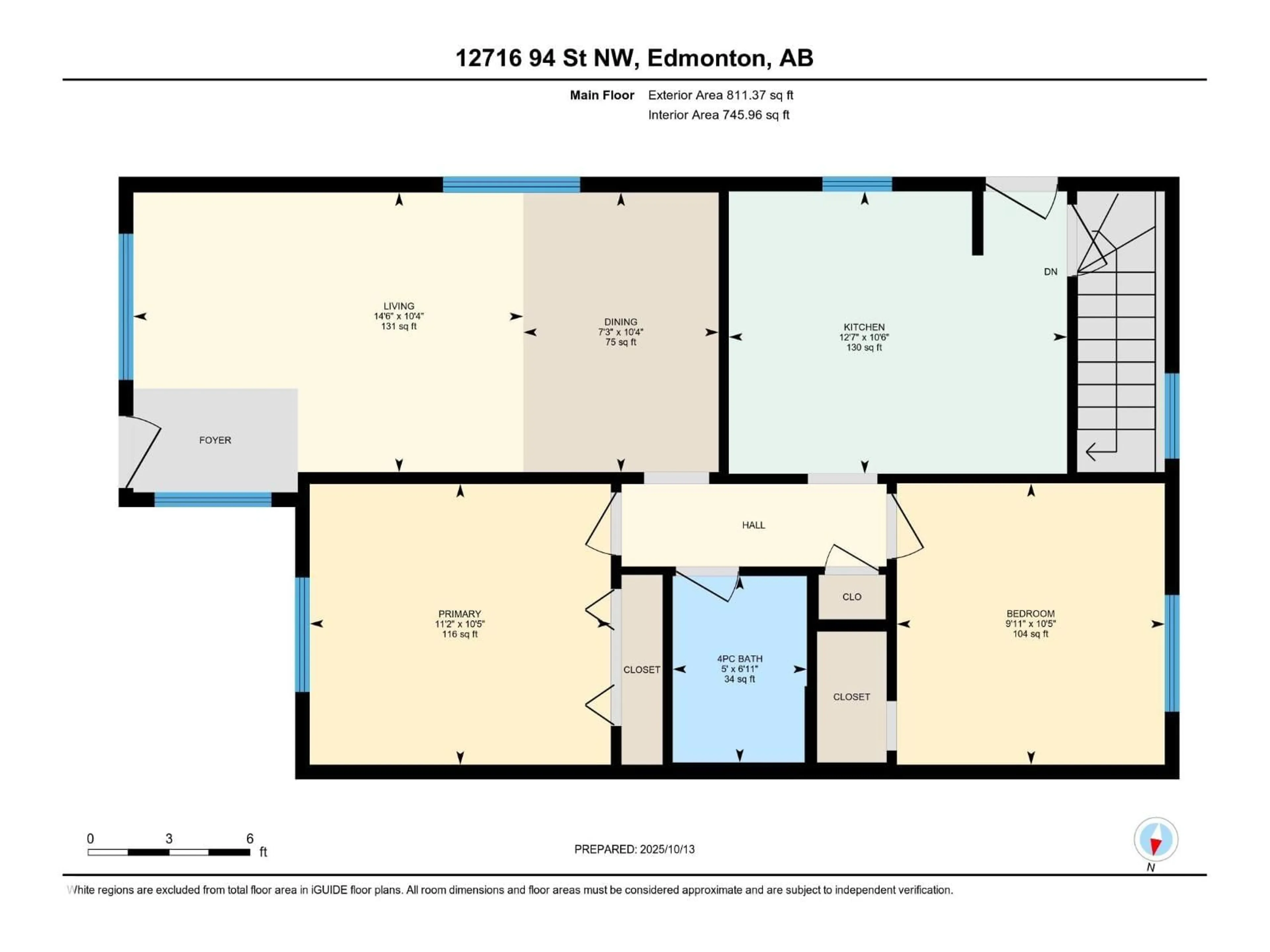 Floor plan for 12718 - 12716 94 ST, Edmonton Alberta T5E3V5