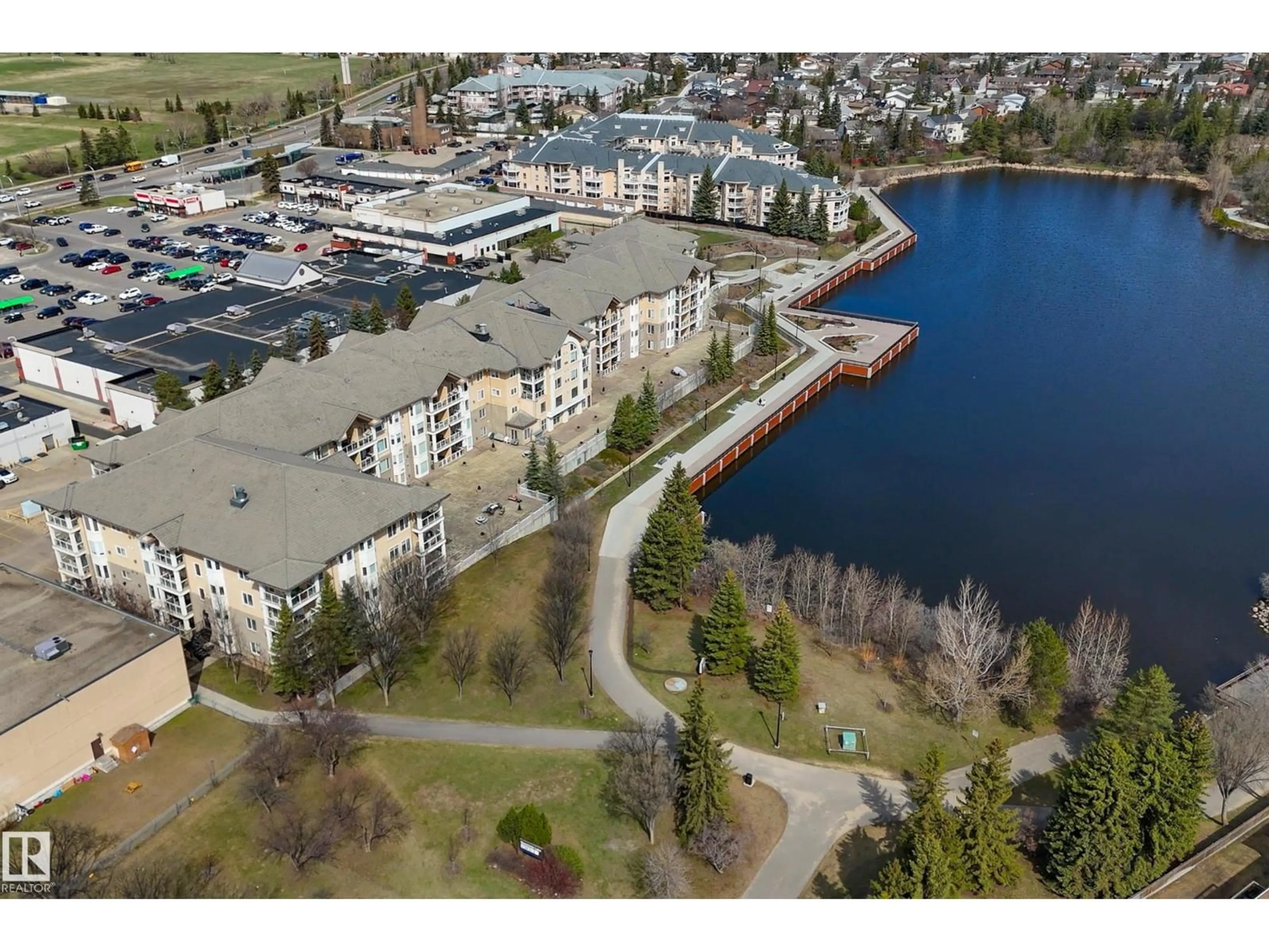 A pic from outside/outdoor area/front of a property/back of a property/a pic from drone, water/lake/river/ocean view for #326 - 11260 153 AV, Edmonton Alberta T5X6E7