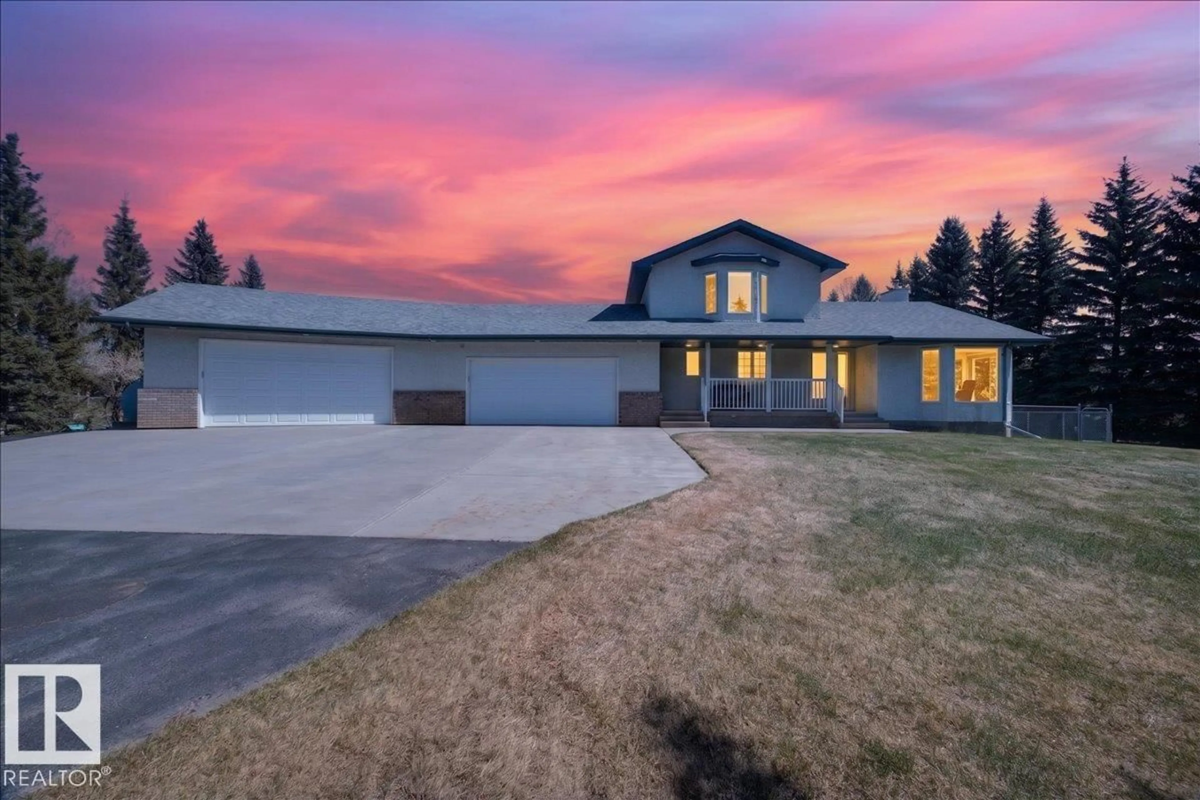A pic from outside/outdoor area/front of a property/back of a property/a pic from drone, unknown for 19A RR 15 NW, Rural Parkland County Alberta T7Y0C3