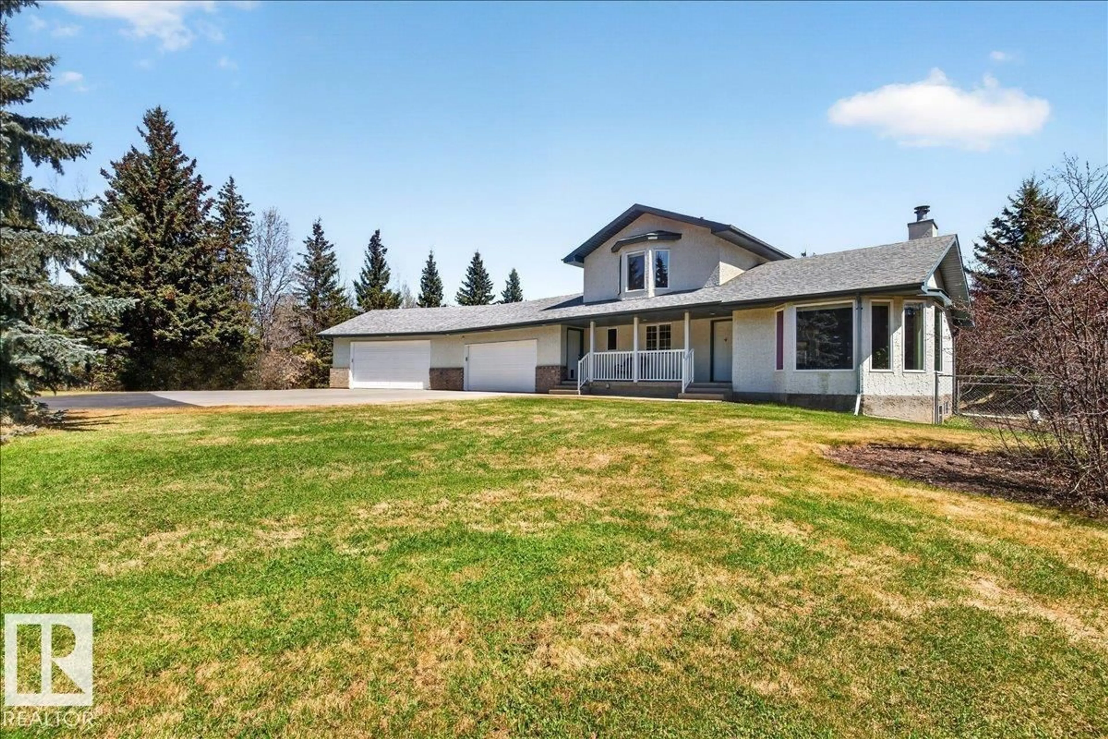 A pic from outside/outdoor area/front of a property/back of a property/a pic from drone, unknown for 19A RR 15 NW, Rural Parkland County Alberta T7Y0C3