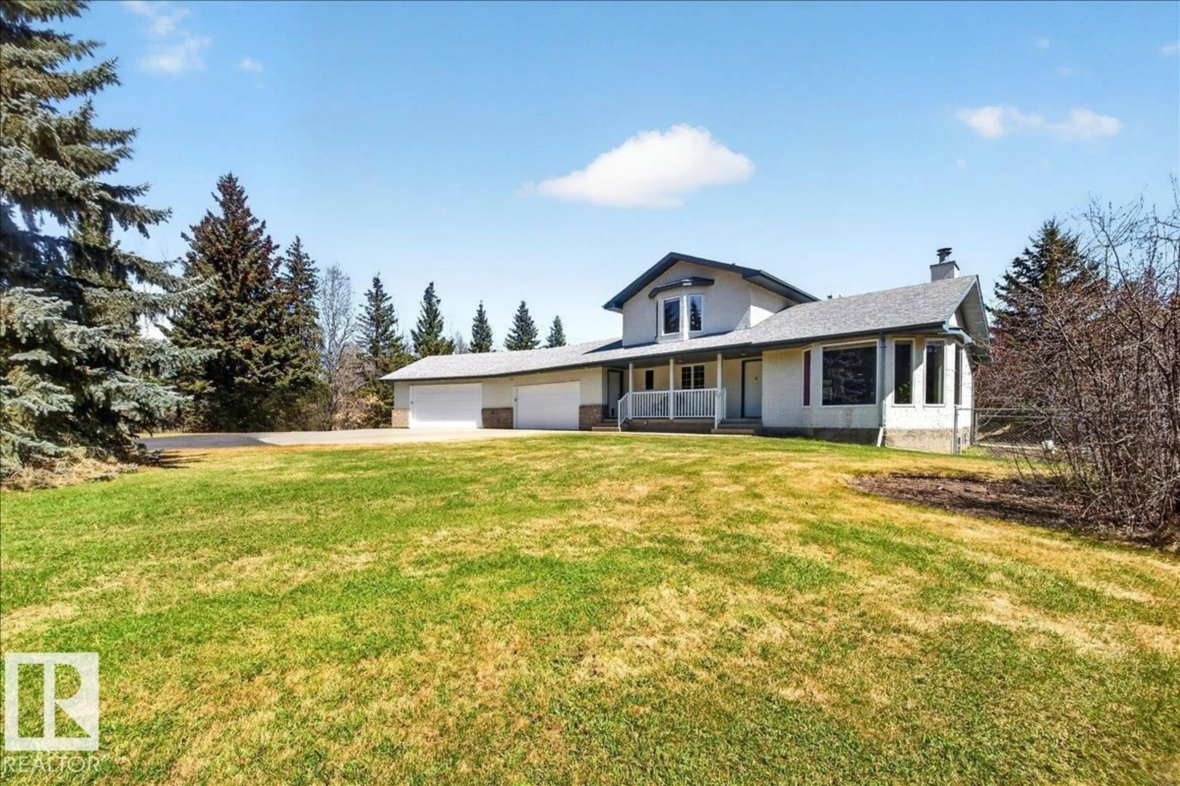 A pic from outside/outdoor area/front of a property/back of a property/a pic from drone, unknown for 19A RR 15 NW, Rural Parkland County Alberta T7Y0C3