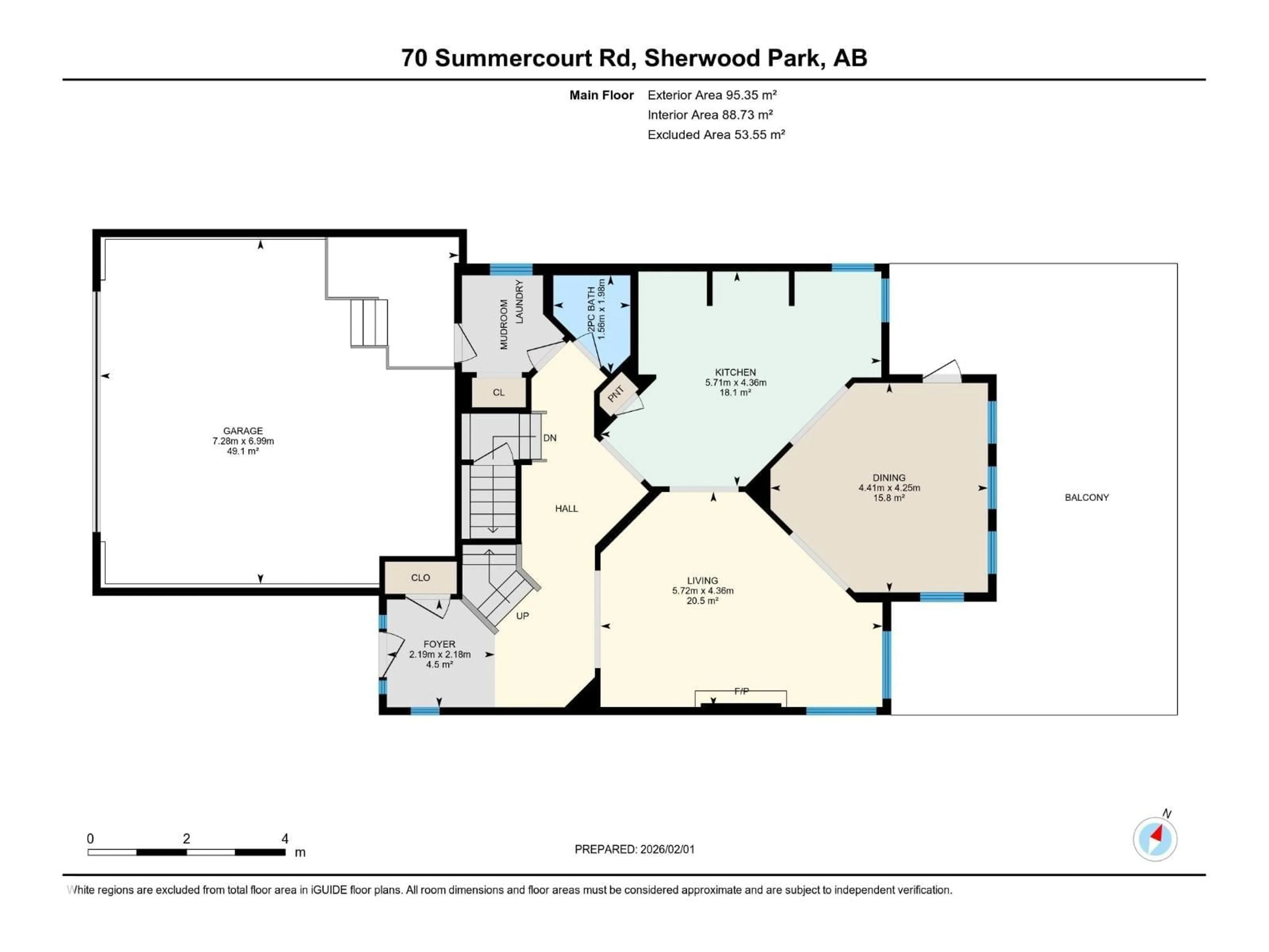 Floor plan for 70 SUMMERCOURT RD, Sherwood Park Alberta T8H2V9