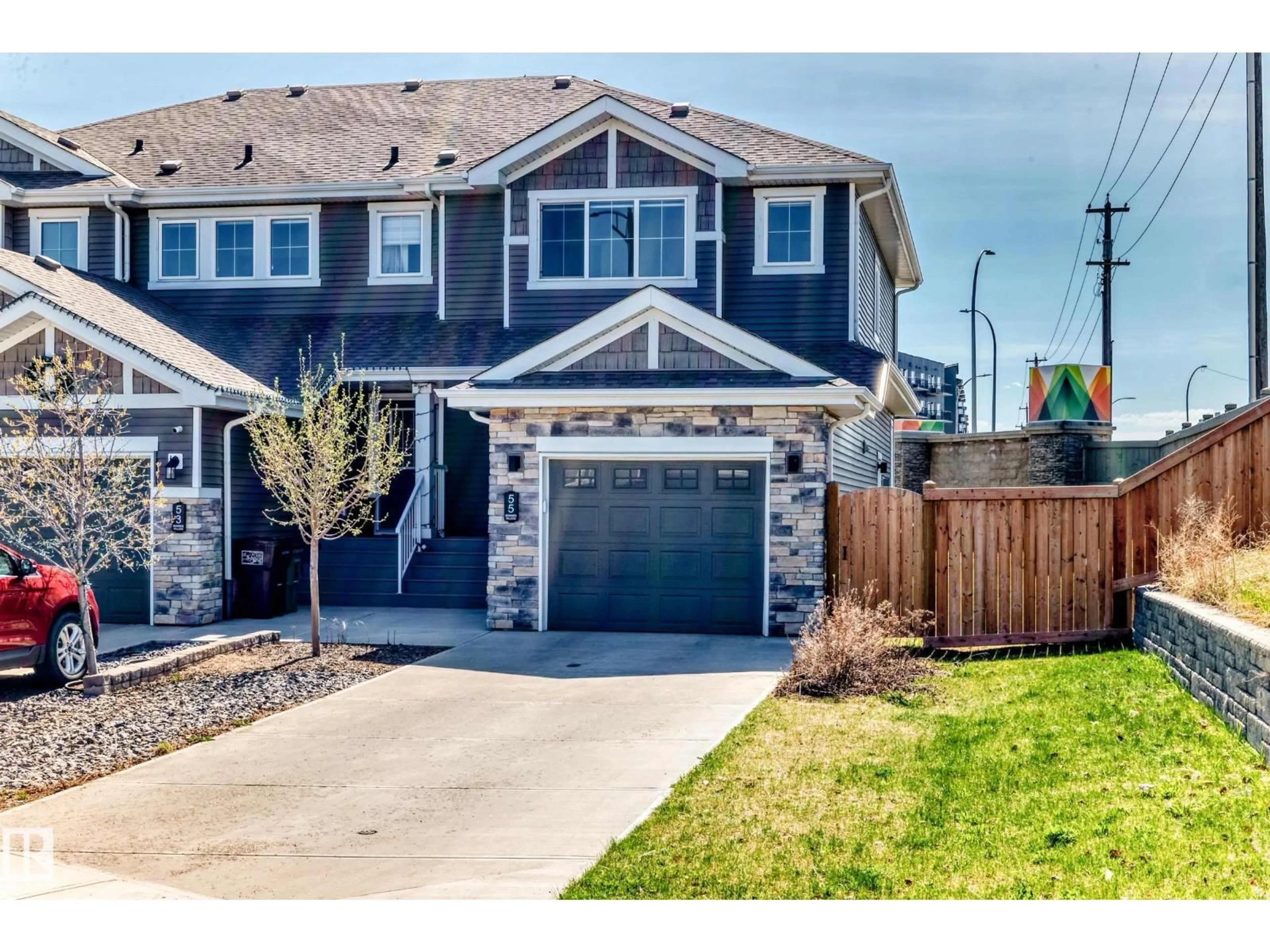Home with vinyl exterior material, street for 55 EBBERS CL, Edmonton Alberta T5Y3Y4