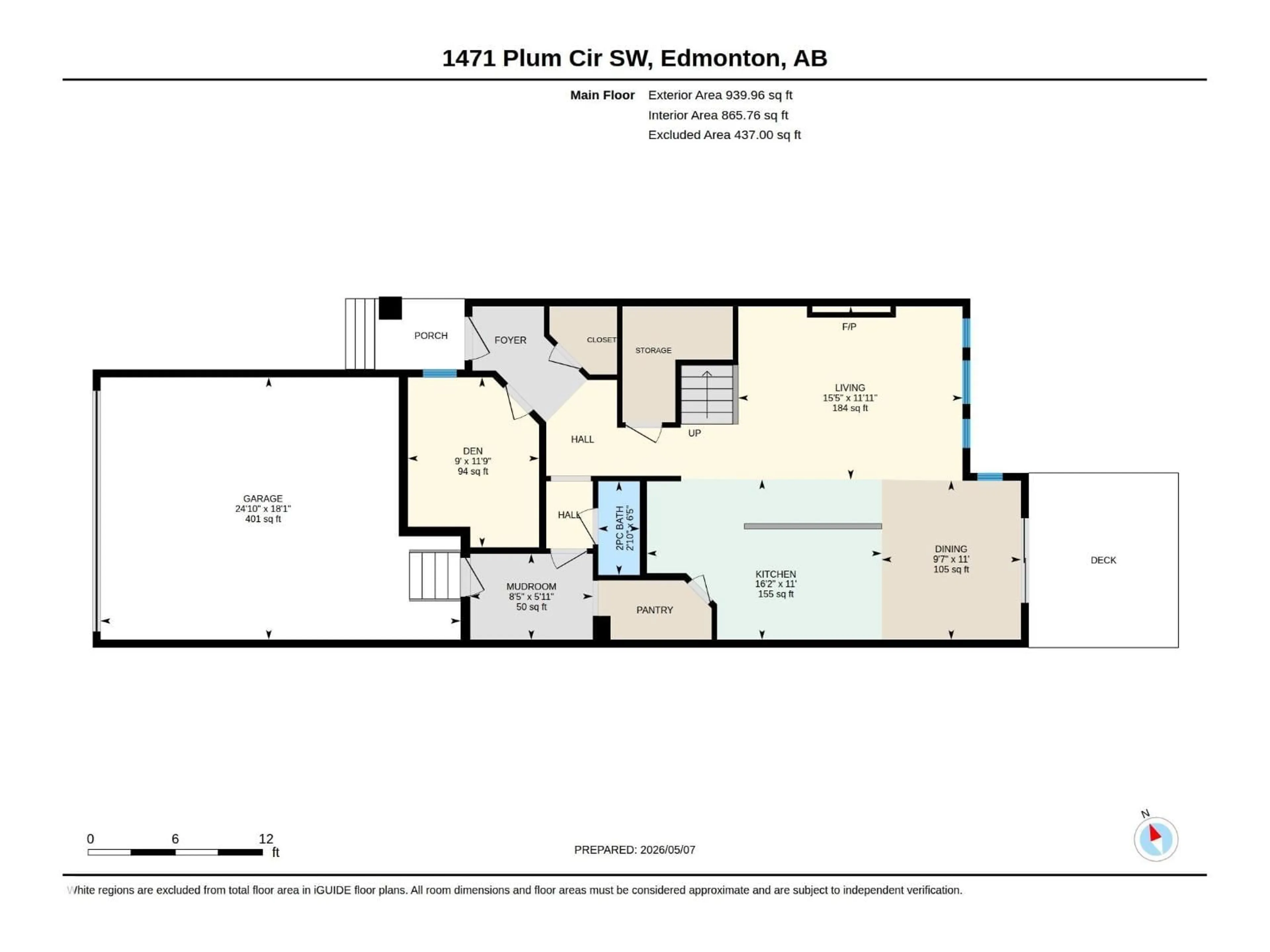 Floor plan for CI SW - 1471 PLUM CIRCLE, Edmonton Alberta T6X3A7