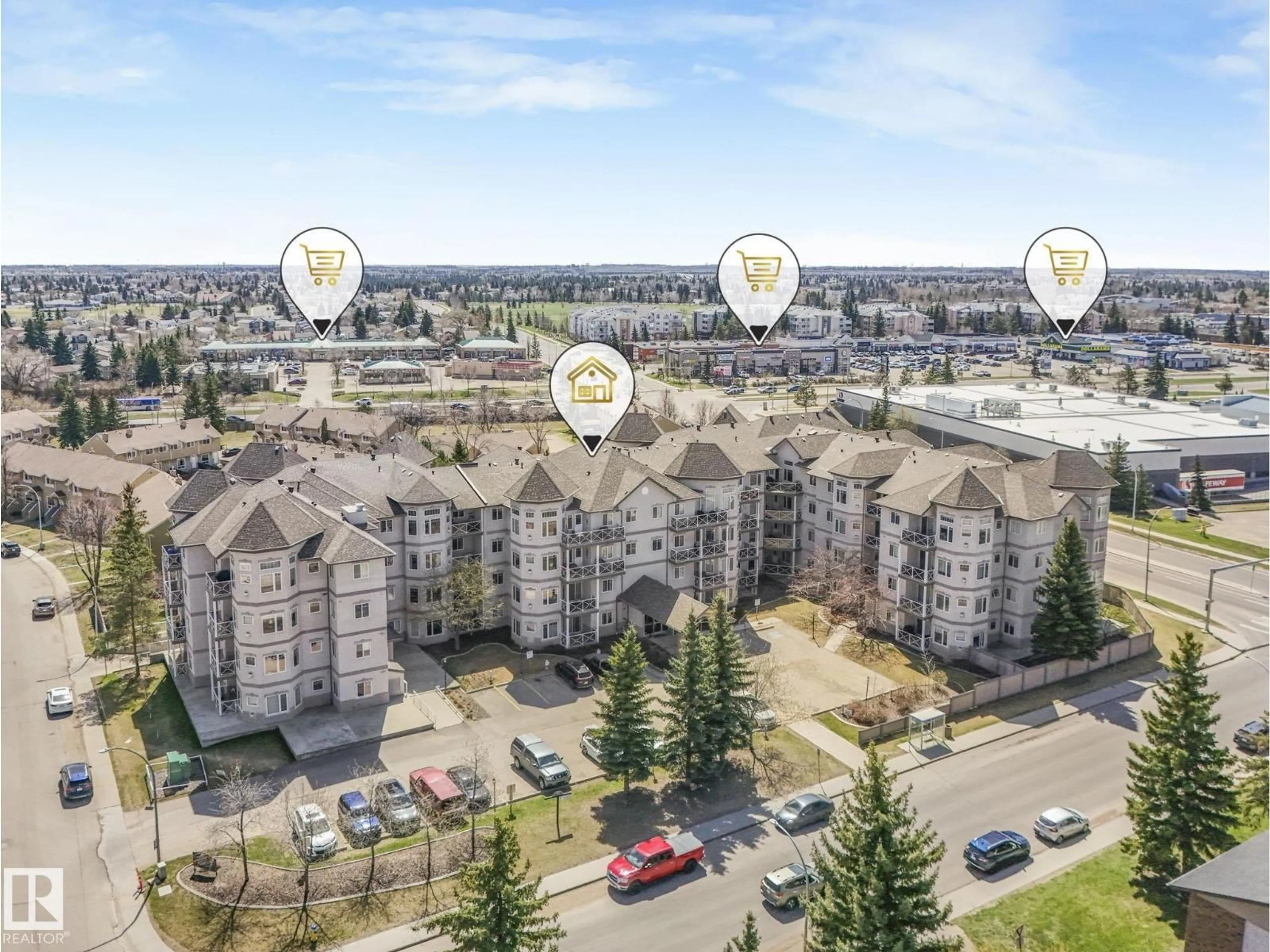 A pic from outside/outdoor area/front of a property/back of a property/a pic from drone, unknown for #317 - 2420 108 ST, Edmonton Alberta T6J7J3