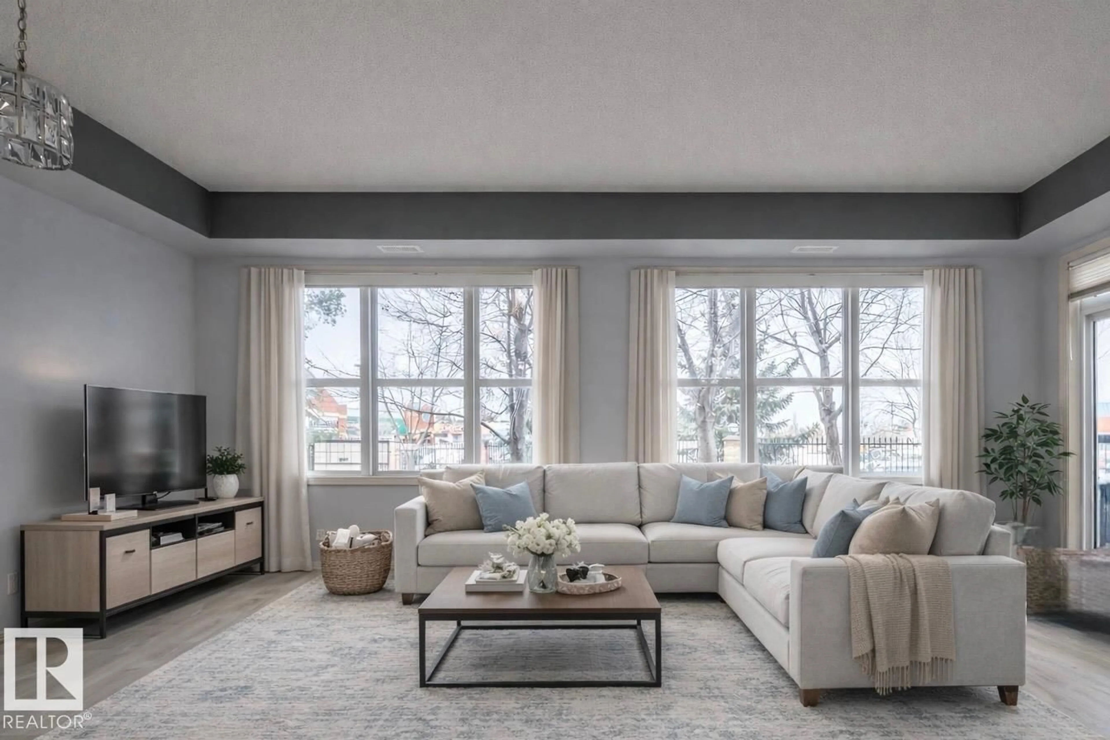 Living room with furniture, unknown for #102 - 4835 104A ST, Edmonton Alberta T6H0R5