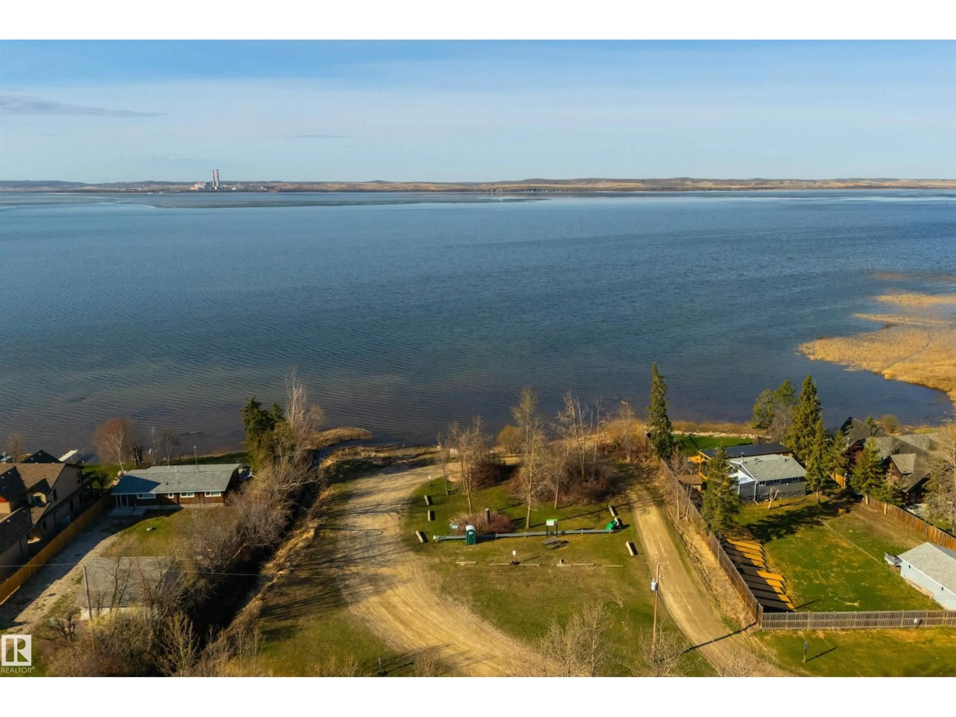 A pic from outside/outdoor area/front of a property/back of a property/a pic from drone, water/lake/river/ocean view for 53113 - 41 RGE ROAD 44, Rural Parkland County Alberta T0E2K0