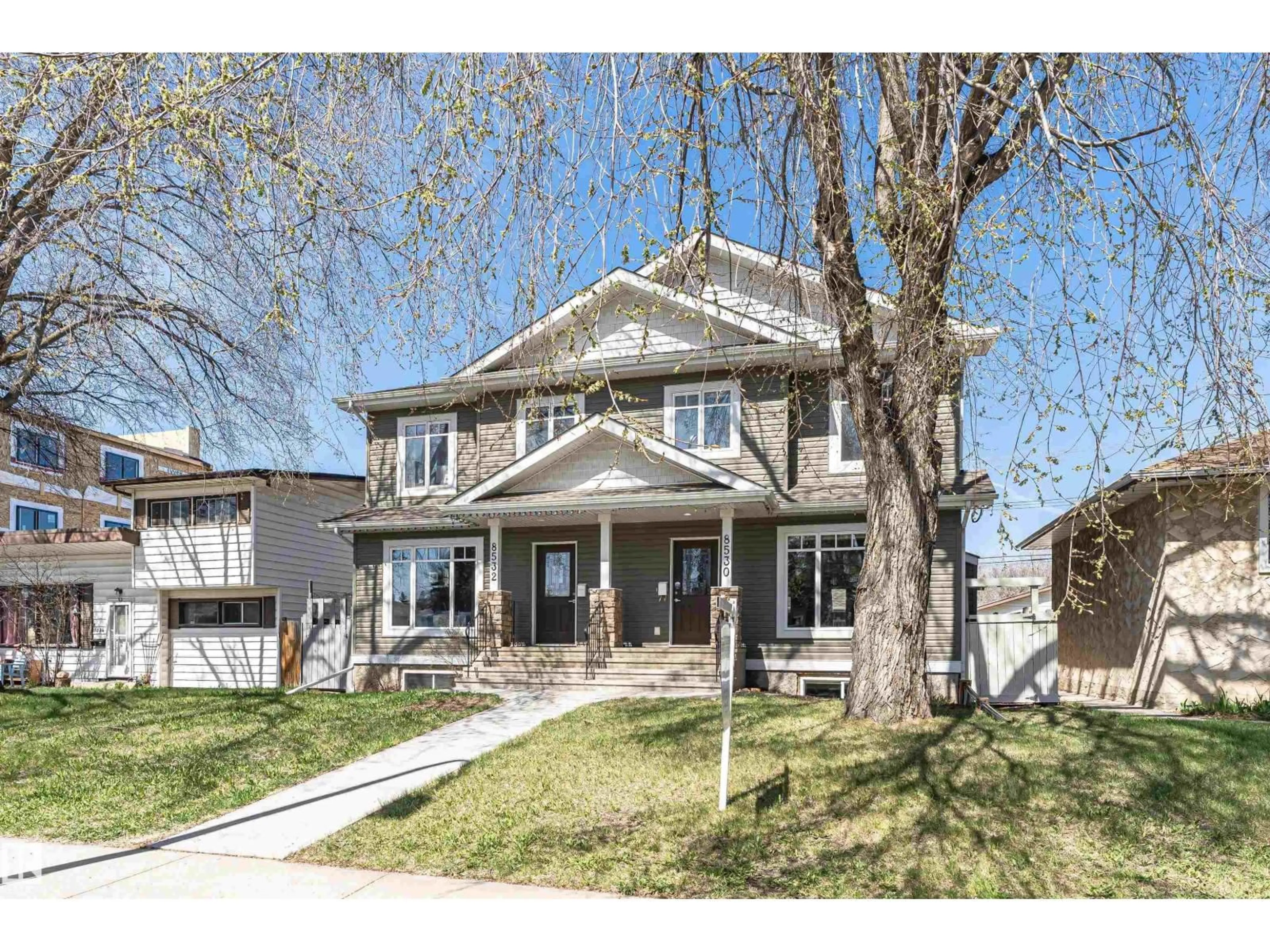 Home with brick exterior material, street for 8530 76 AV, Edmonton Alberta T6J0J3