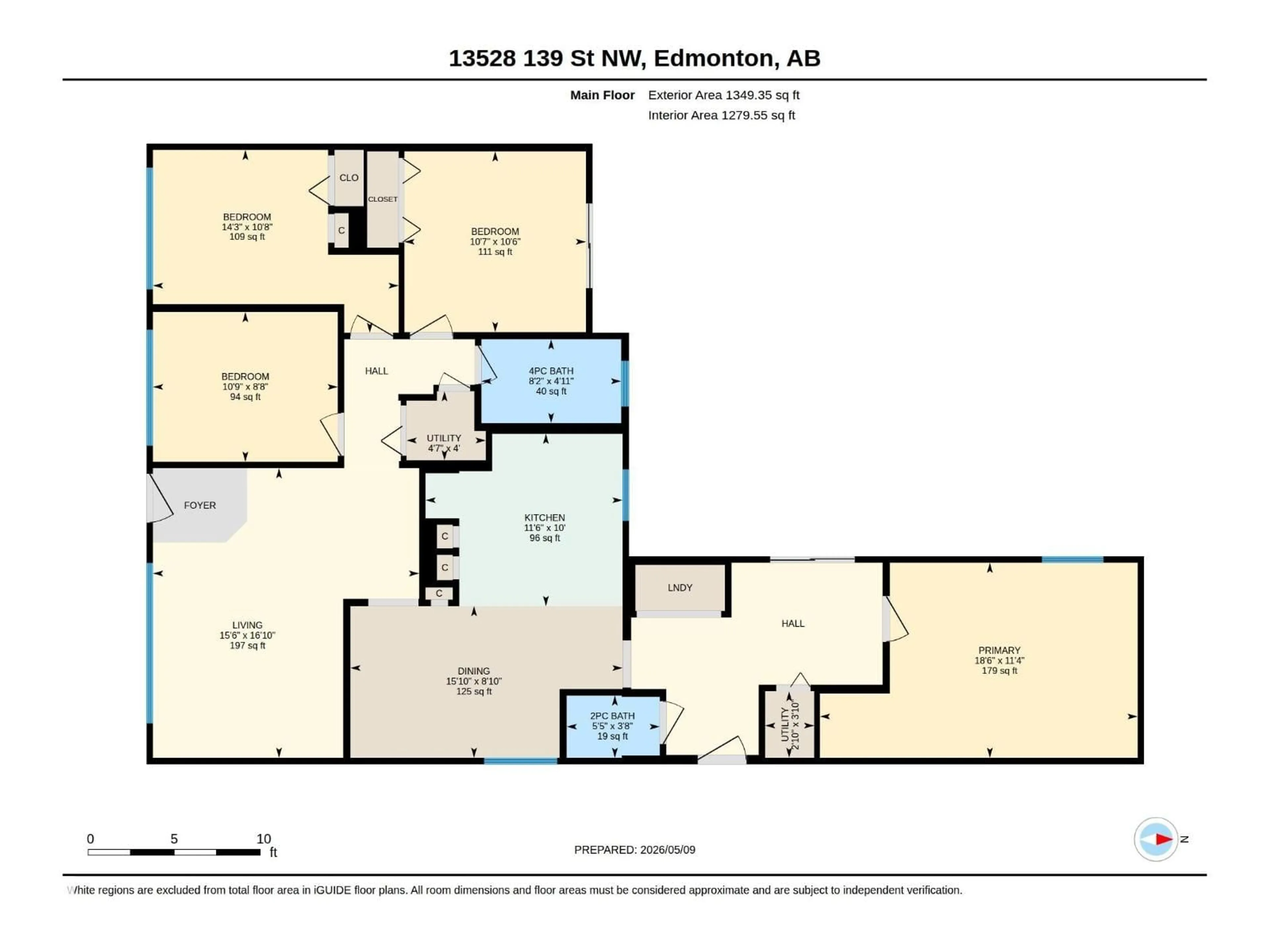 Floor plan for 13528 139 ST, Edmonton Alberta T5L2C4