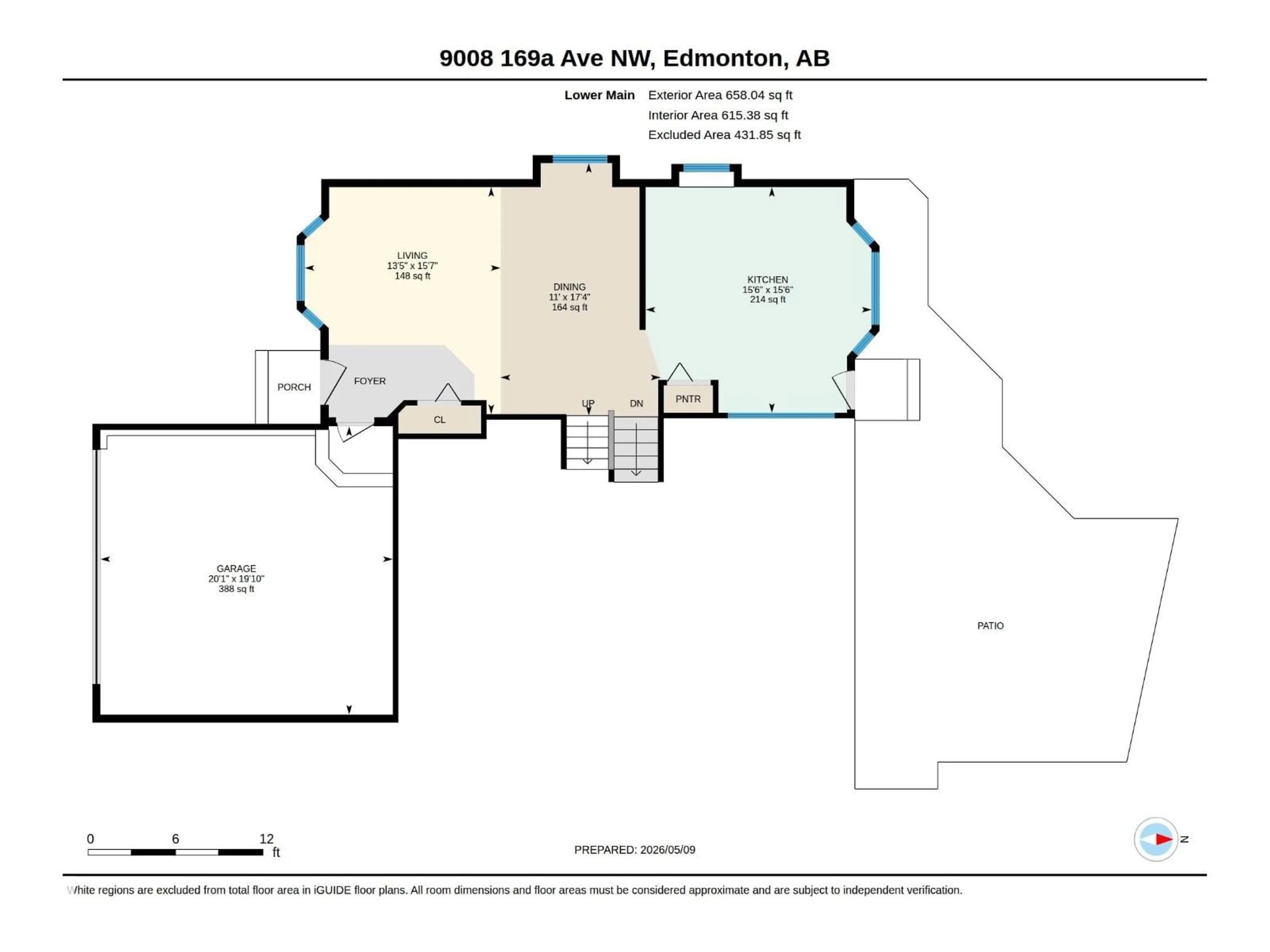 Floor plan for NW - 9008 169A AV, Edmonton Alberta T5Z2X5