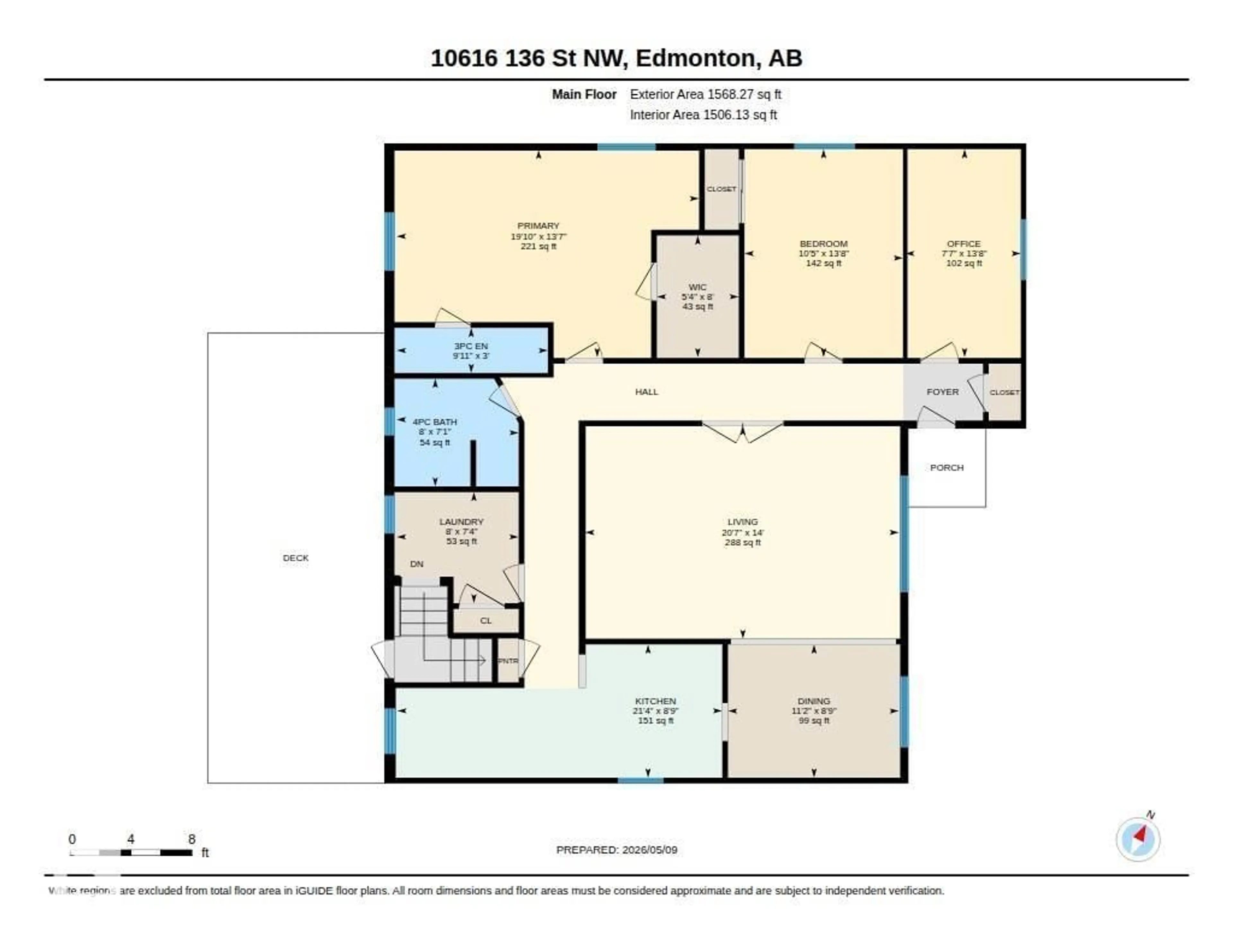 Floor plan for NW - 10616 136 ST, Edmonton Alberta T5N2G2