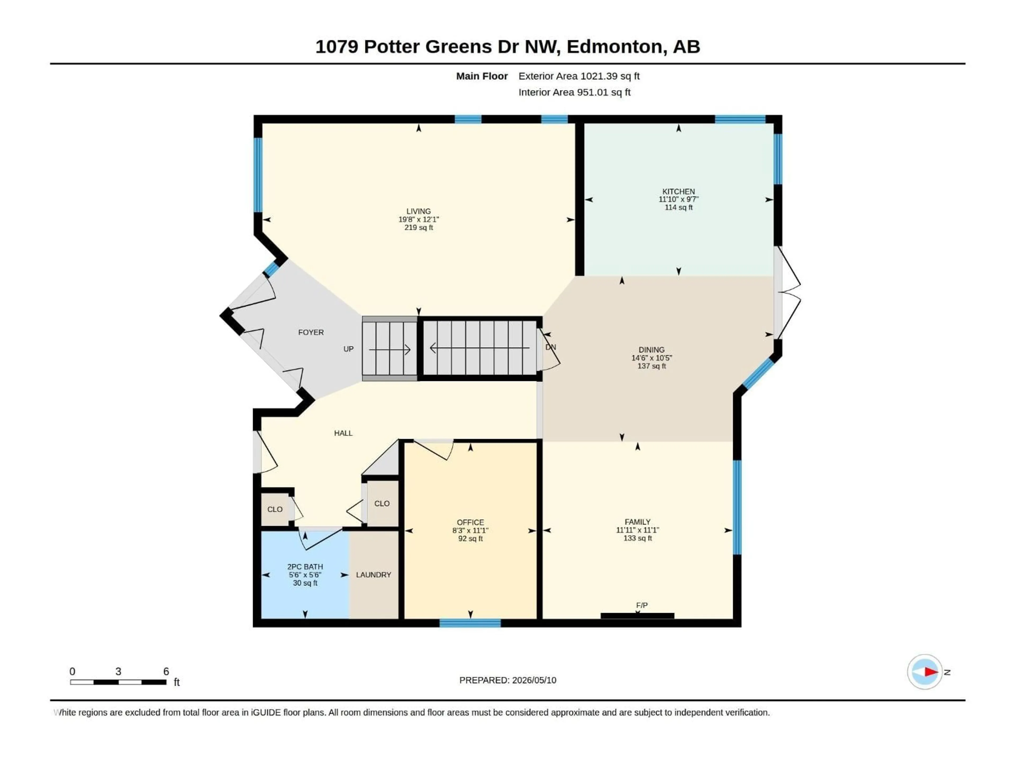 Floor plan for 1079 POTTER GREENS DR, Edmonton Alberta T5T6A5