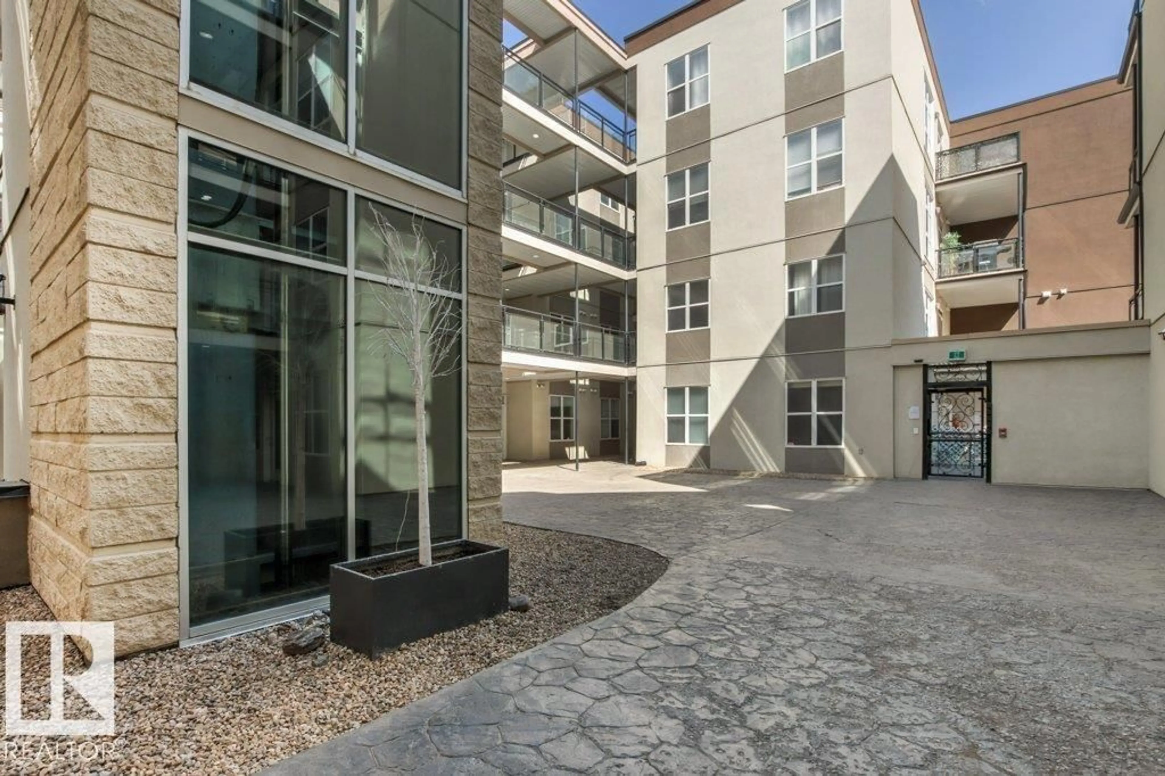 Patio, building for #404 - 10411 122 ST, Edmonton Alberta T5N4C2