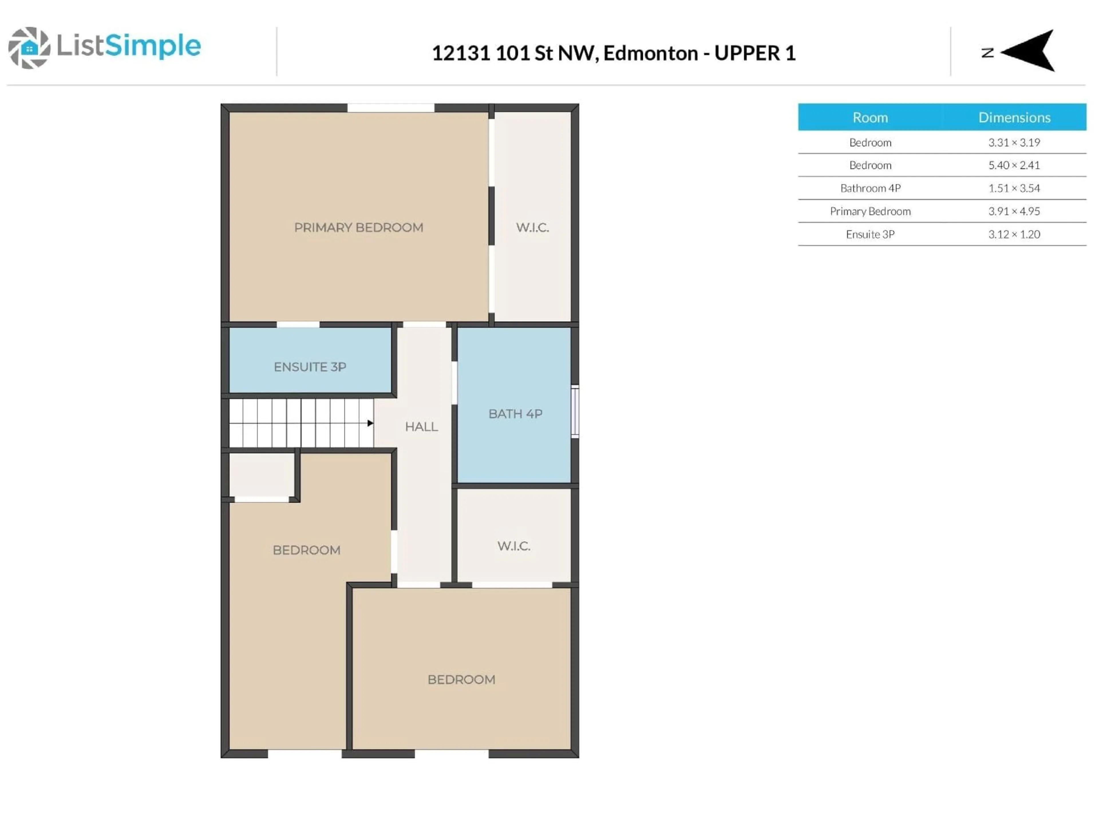 Floor plan for NW - 12131 101 STREET, Edmonton Alberta T5G2C2