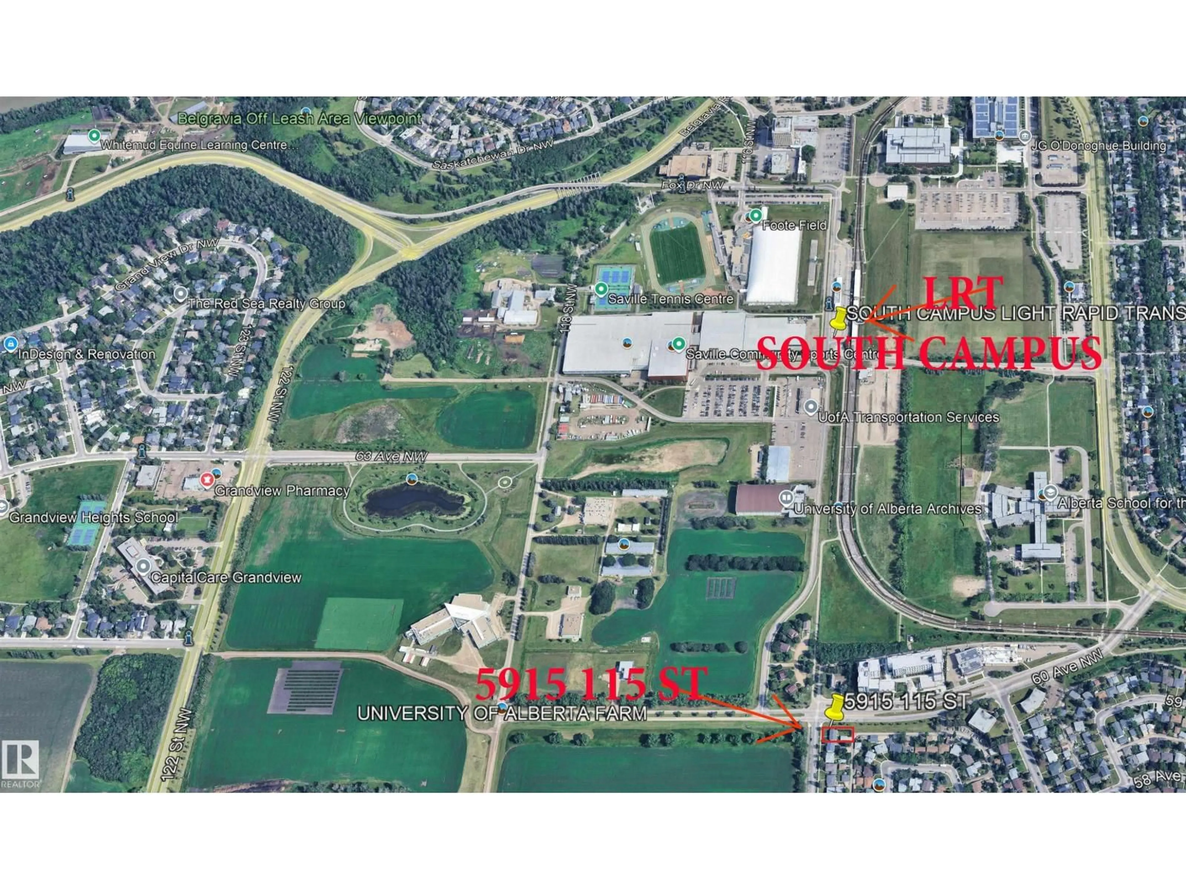 Picture of a map for 5915 115 ST, Edmonton Alberta T6H3P6