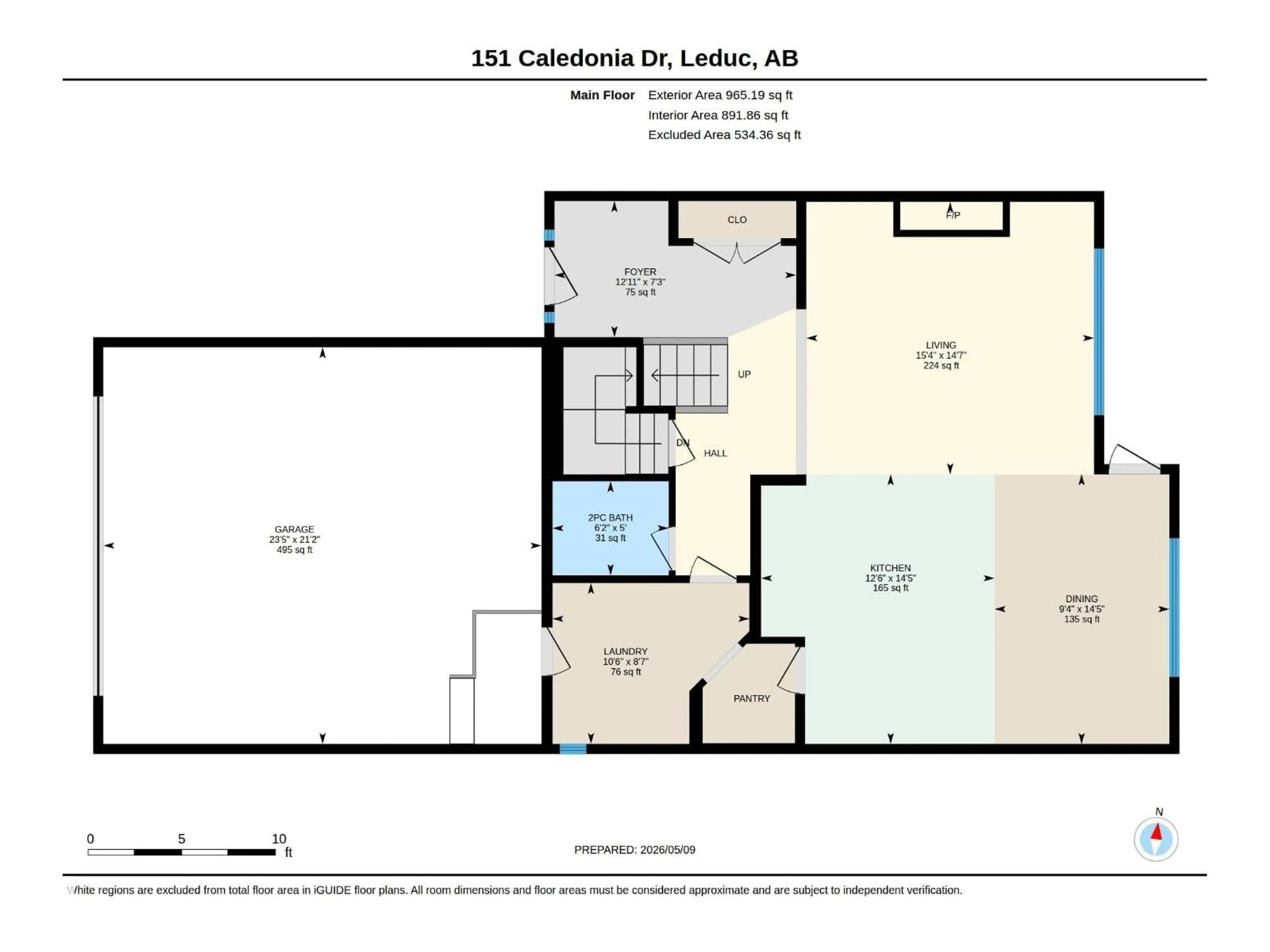 Floor plan for 151 CALEDONIA DR, Leduc Alberta T9E0N2