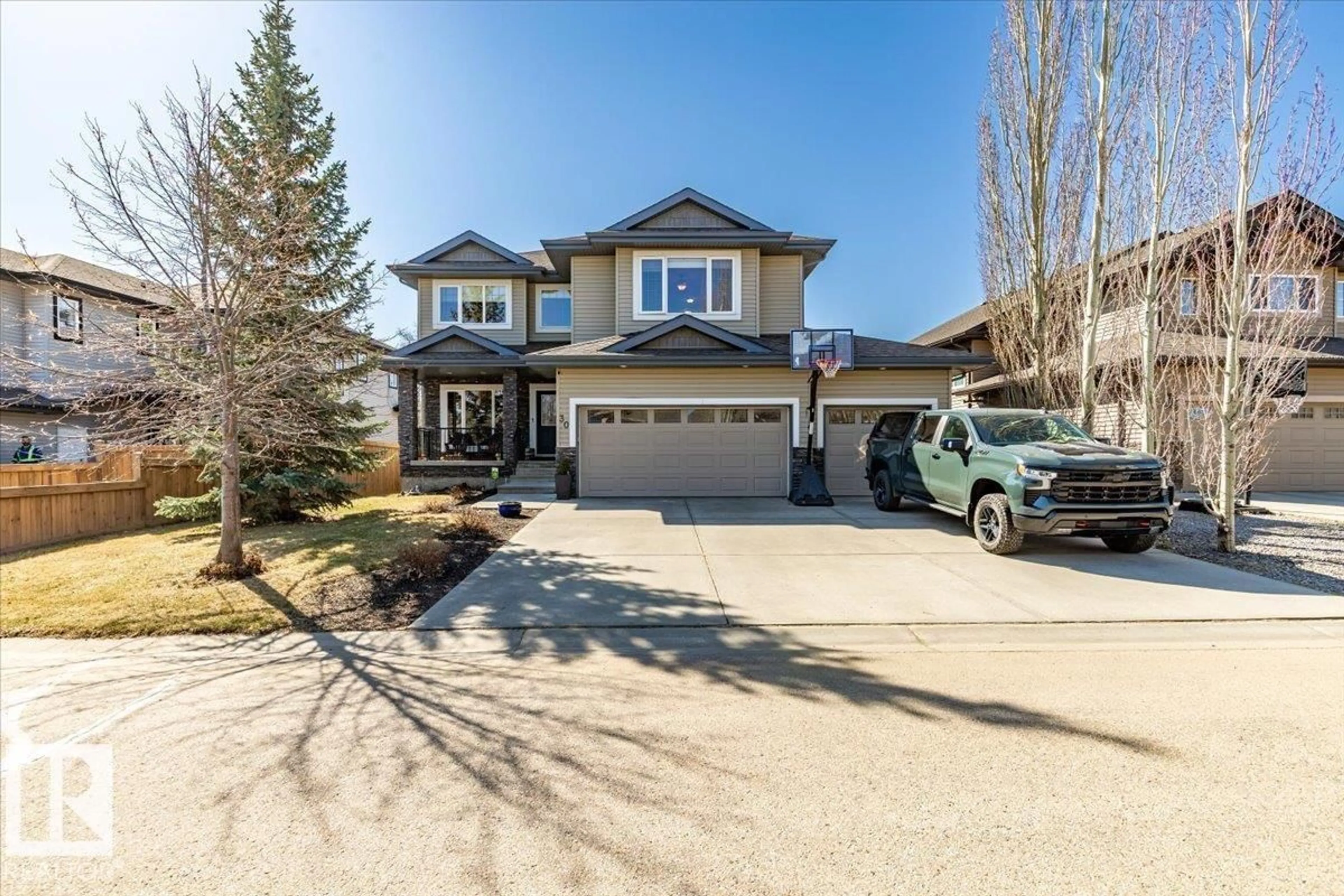 A pic from outside/outdoor area/front of a property/back of a property/a pic from drone, street for 30 RAVINE DR, Devon Alberta T9G0A1