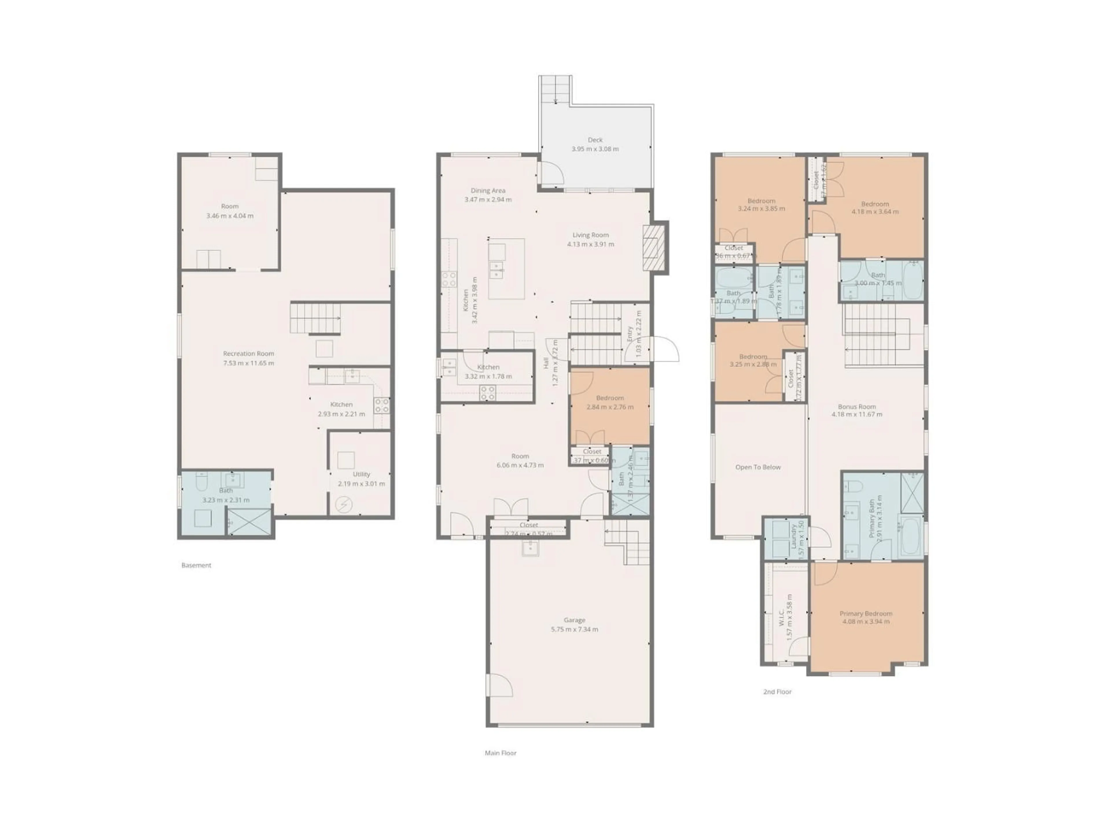 Floor plan for NW - 6903 173 AV, Edmonton Alberta T5Z0W4