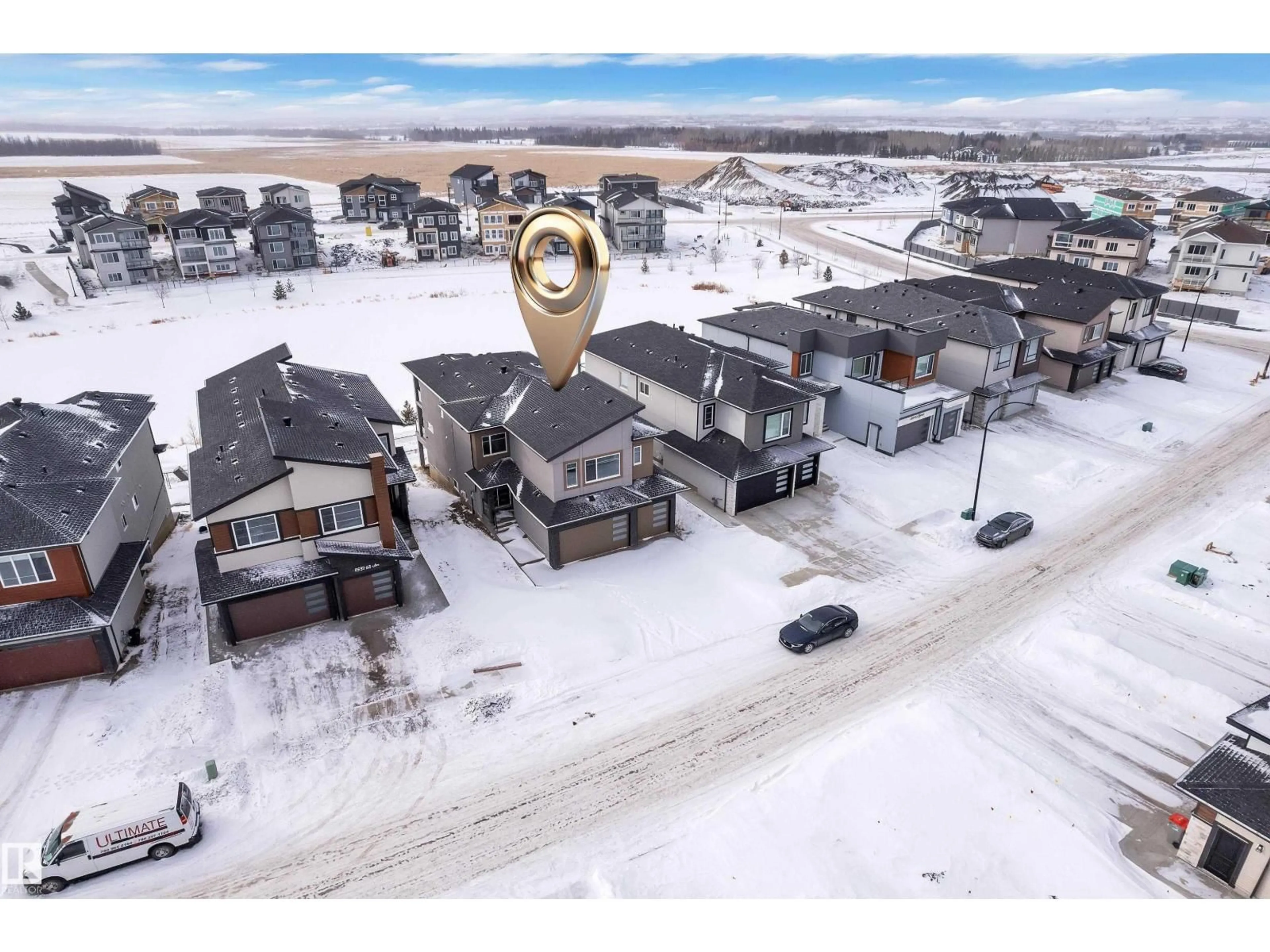 A pic from outside/outdoor area/front of a property/back of a property/a pic from drone, street for 2531 63 AV, Rural Leduc County Alberta T4X3A4
