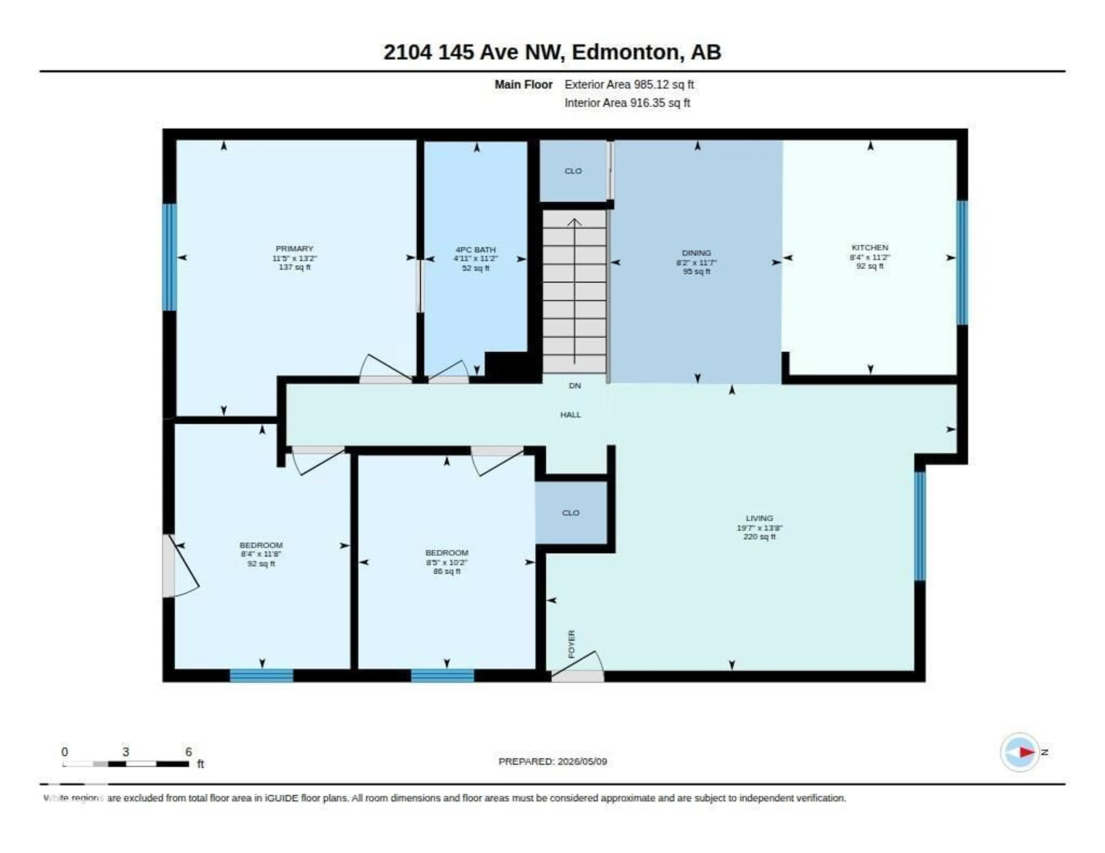 Floor plan for NW - 2104 145 AV, Edmonton Alberta T5Y1T9