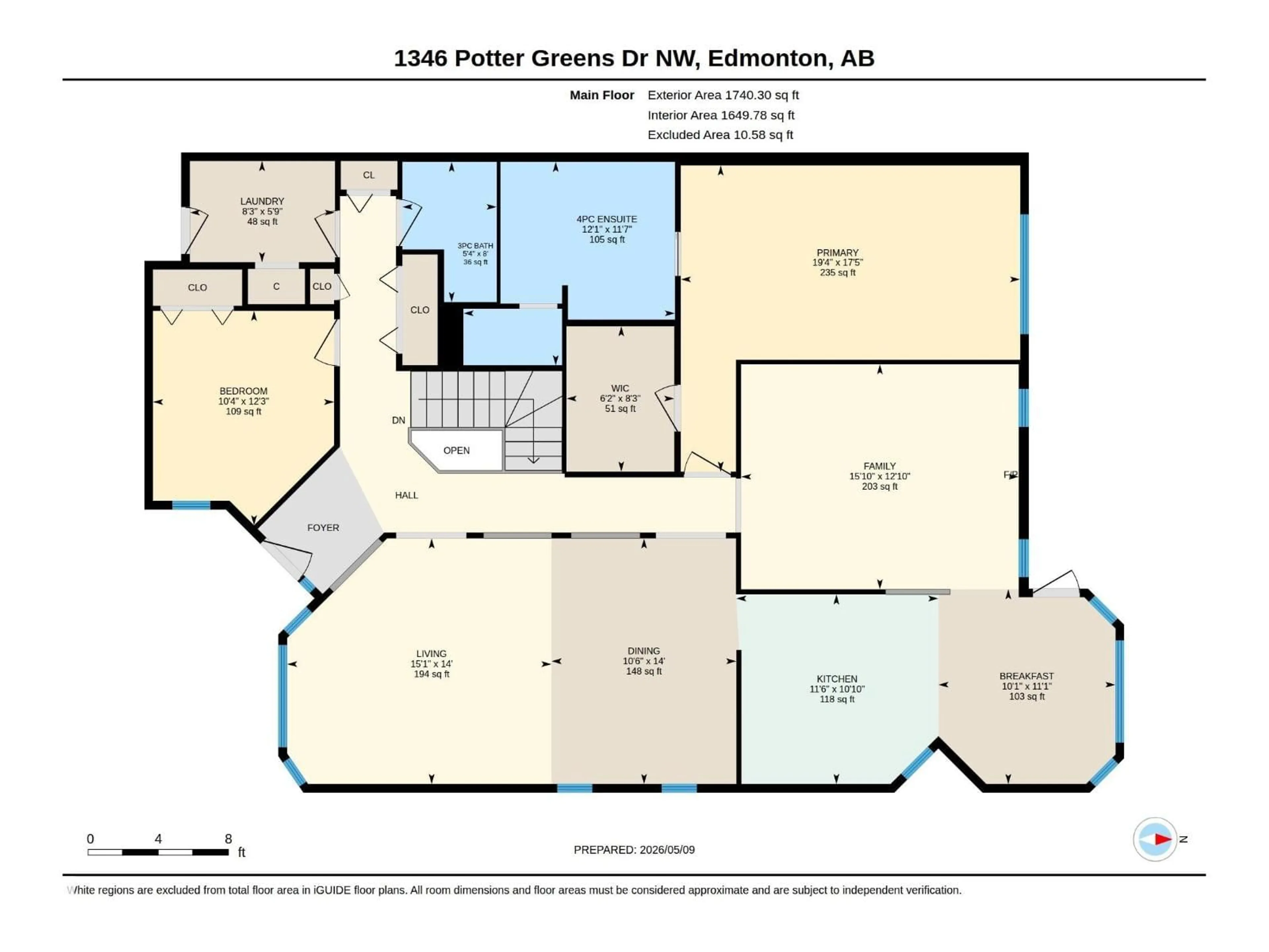 Floor plan for 1346 POTTER GREENS DR, Edmonton Alberta T5T6A3