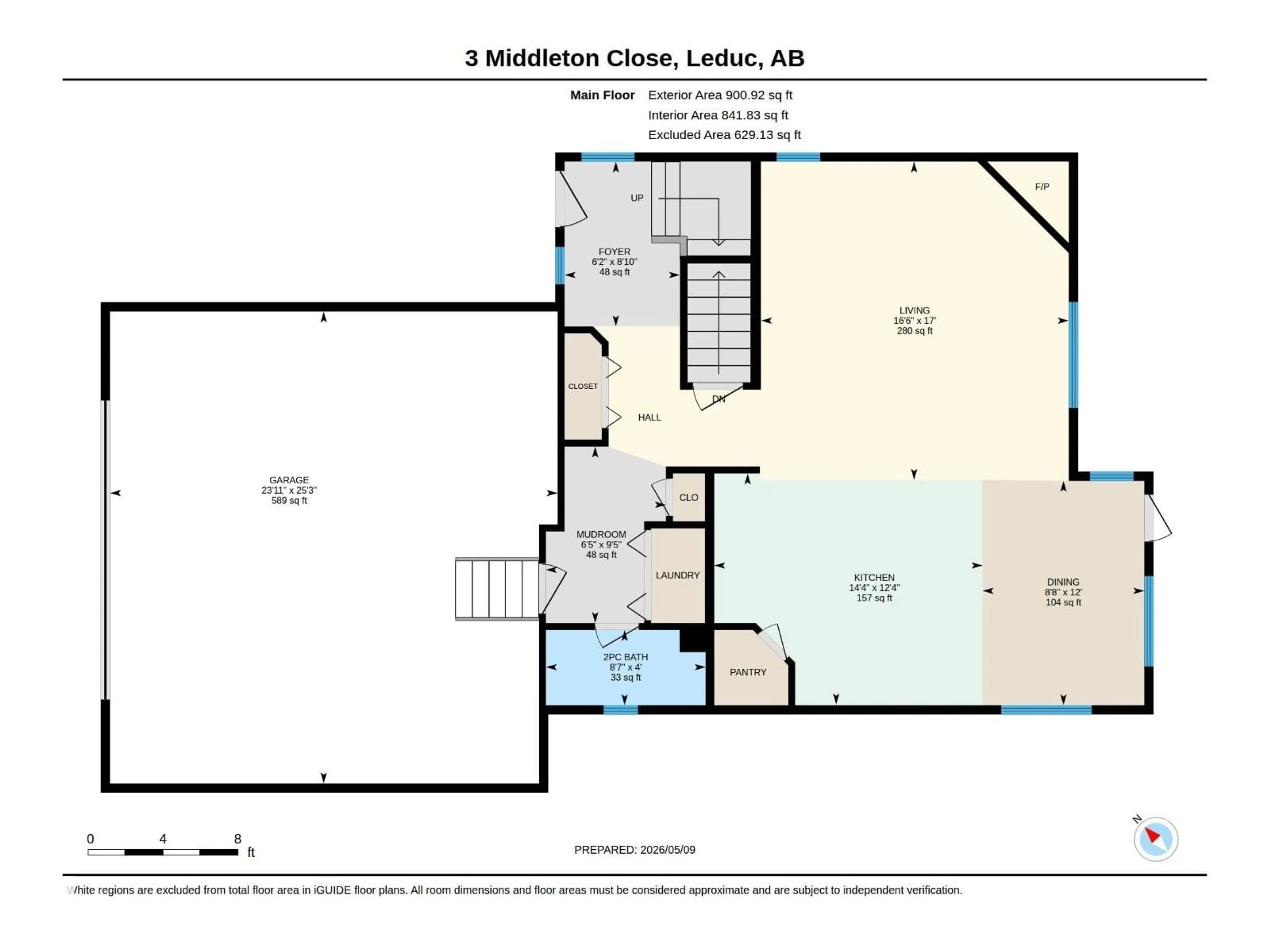 Floor plan for 3 MIDDLETON CL, Leduc Alberta T9E0E3