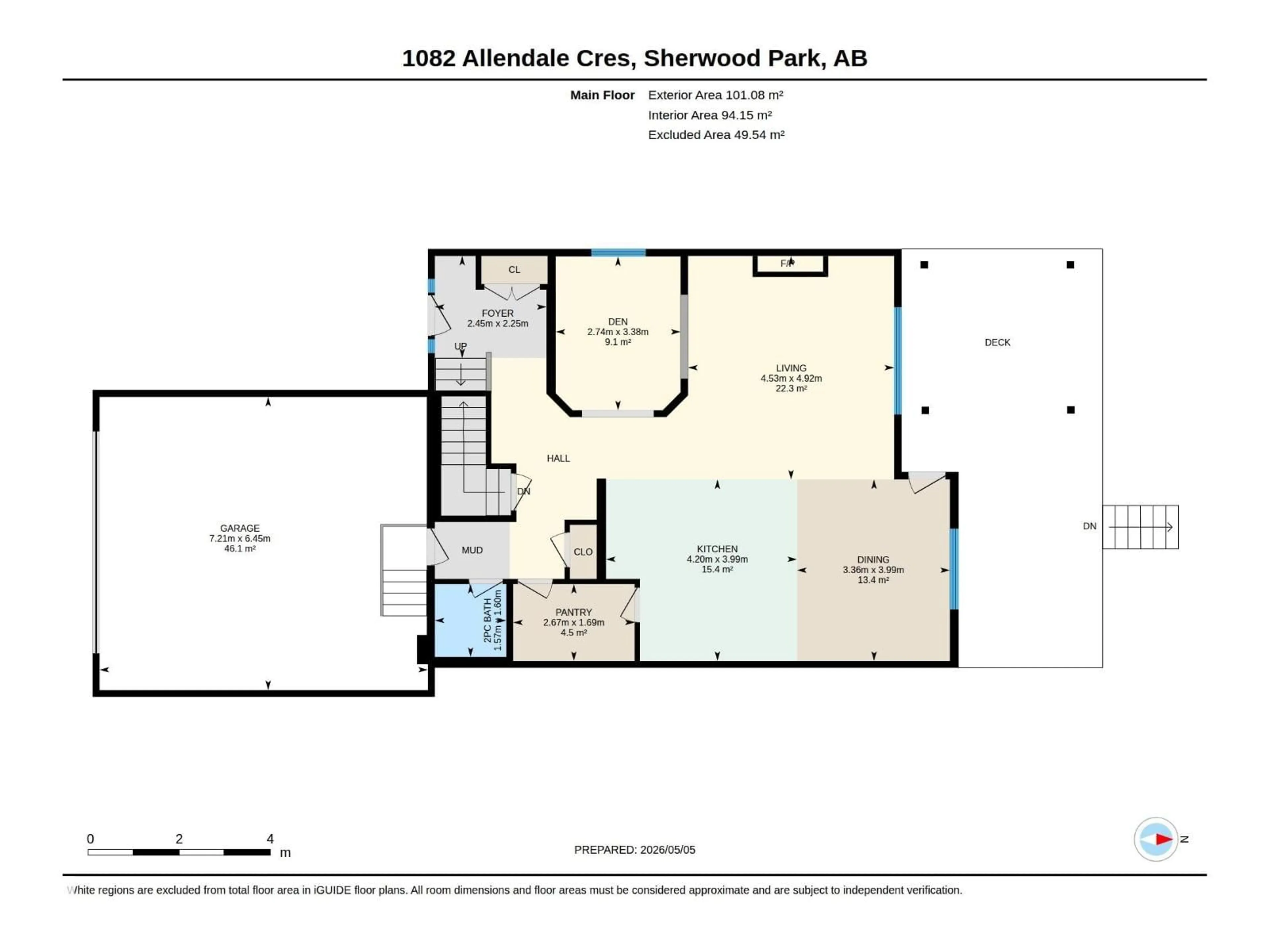Floor plan for 1082 ALLENDALE CR, Sherwood Park Alberta T8H0X7