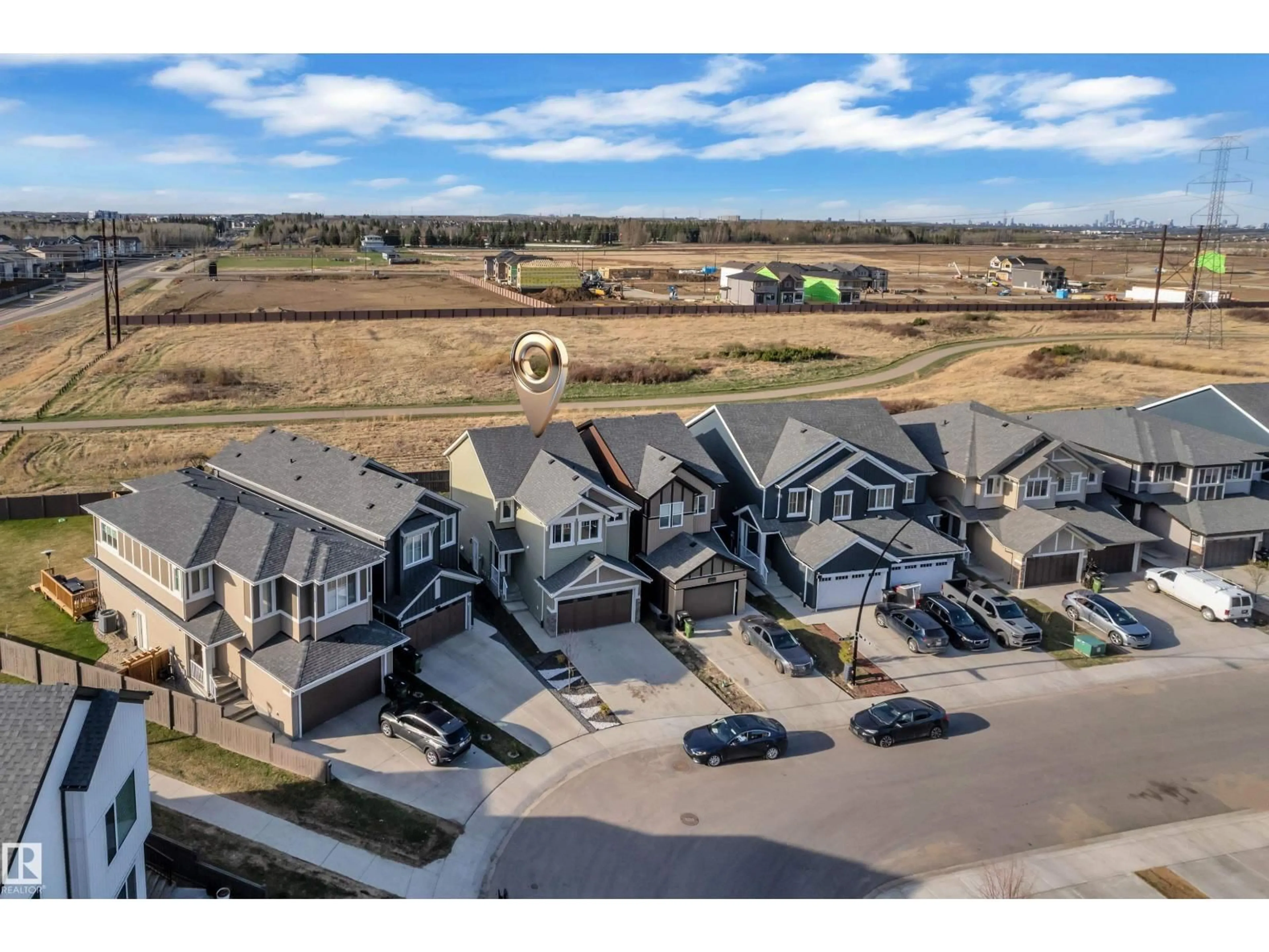 A pic from outside/outdoor area/front of a property/back of a property/a pic from drone, street for NW - 19734 29 AV, Edmonton Alberta T6M1M2
