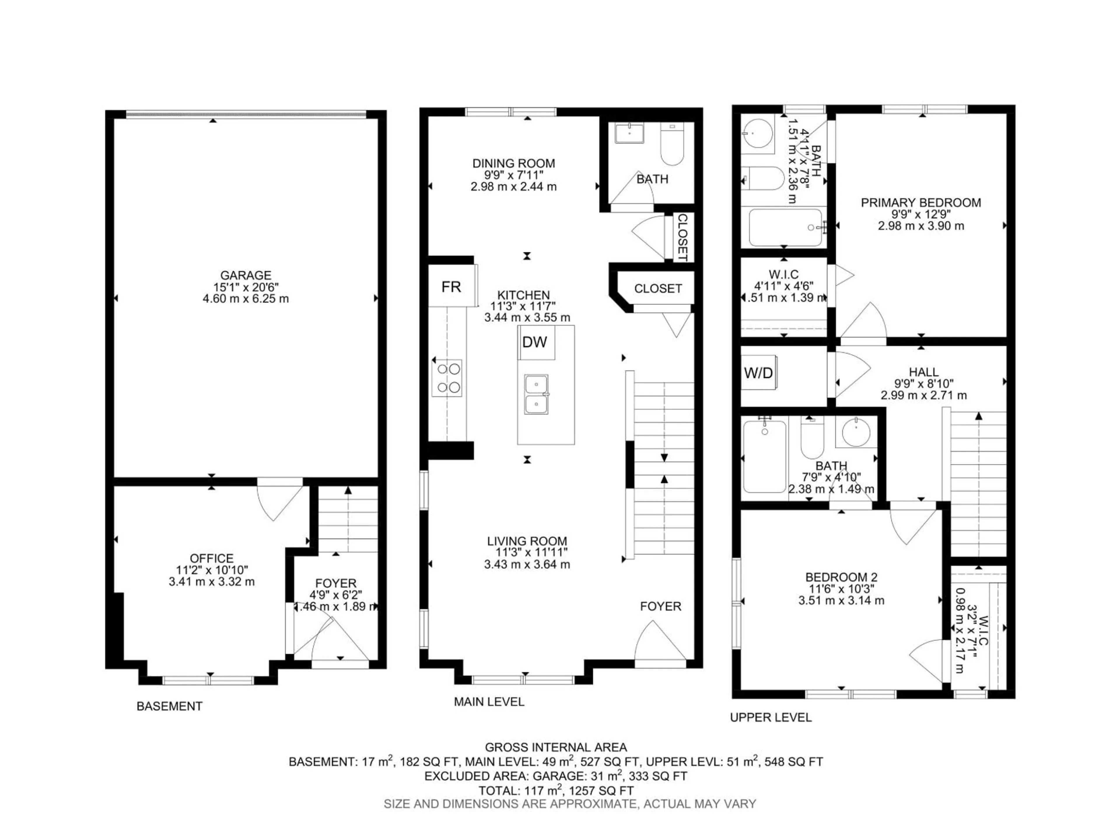 Floor plan for 30 3025 151 AV NW, Edmonton Alberta T5Y3W4