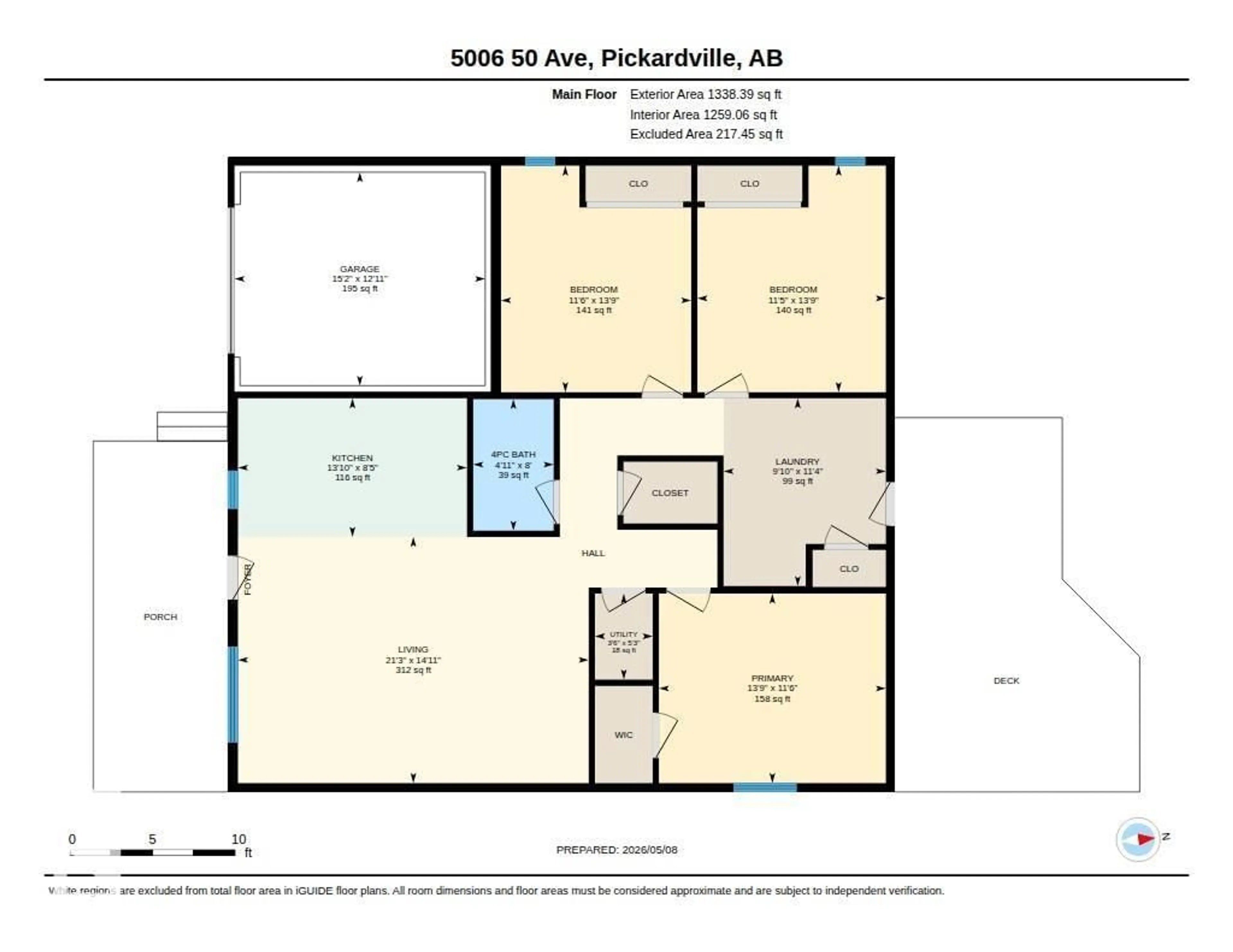 Floor plan for 5006 50 AV, Pickardville Alberta T0G1W0