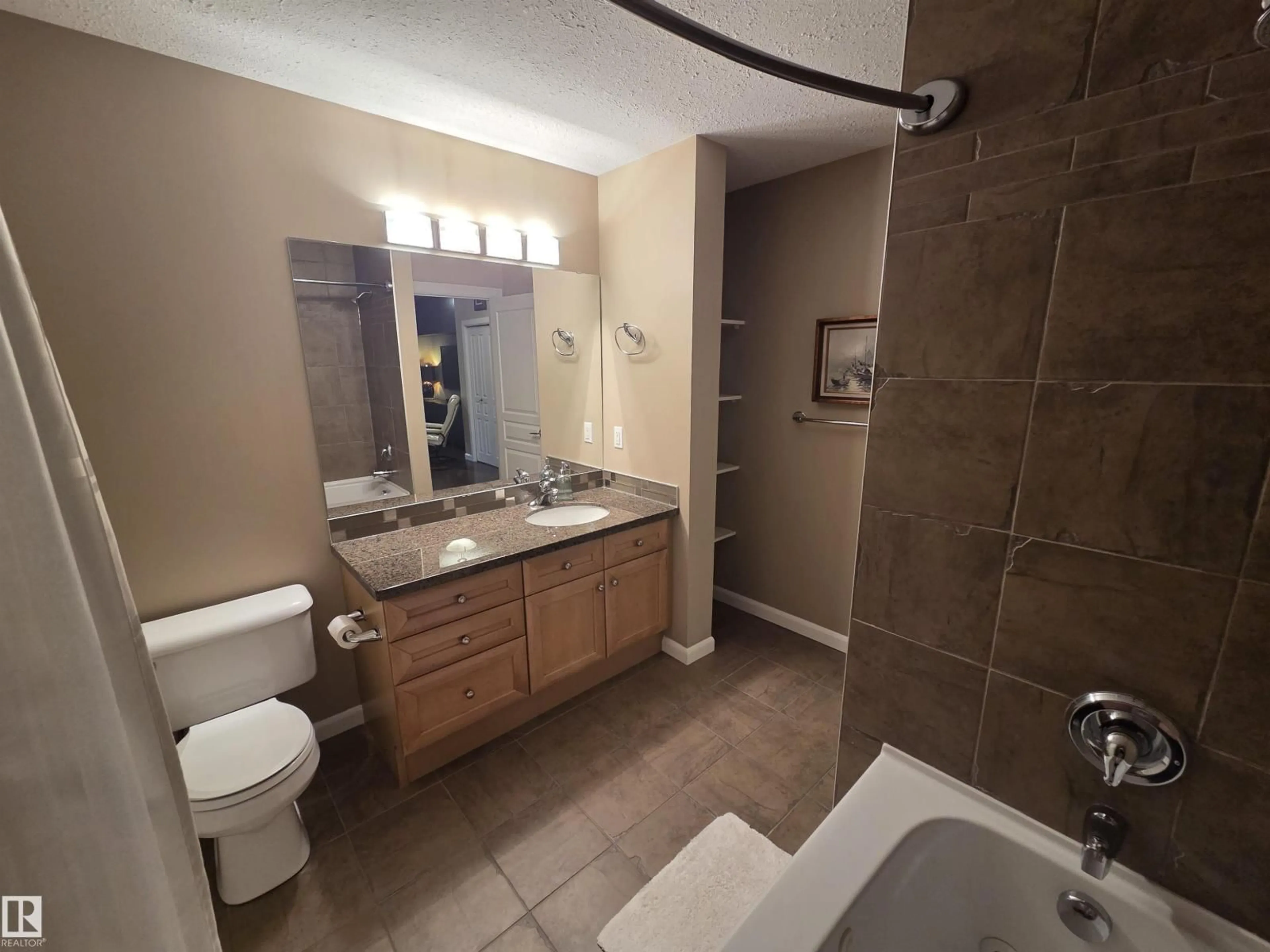 Standard bathroom, ceramic/tile floor for #109 - 160 MAGRATH RD, Edmonton Alberta T6R3T7