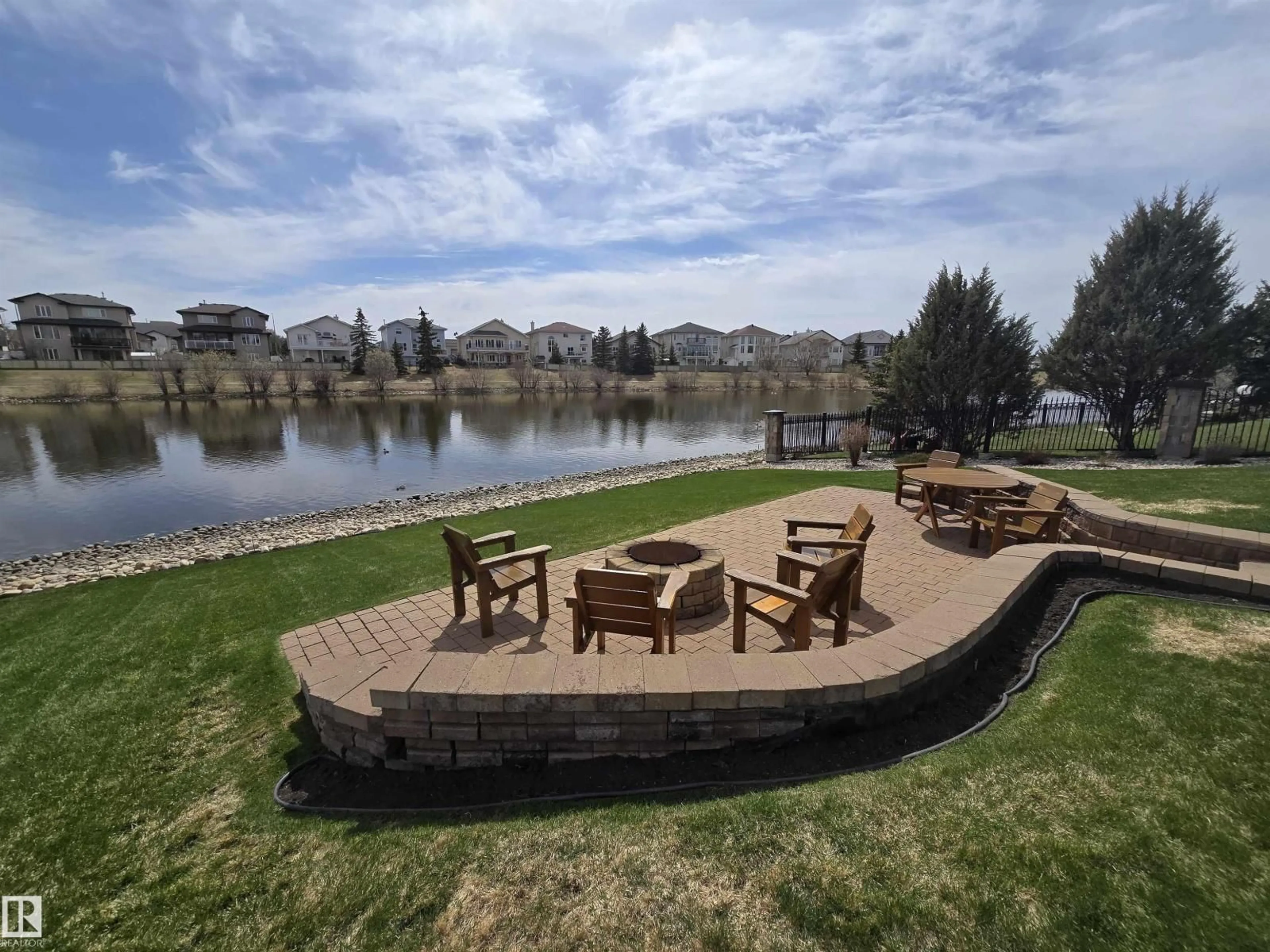 Patio, water/lake/river/ocean view for 7429 162 AV, Edmonton Alberta T5Z3S7