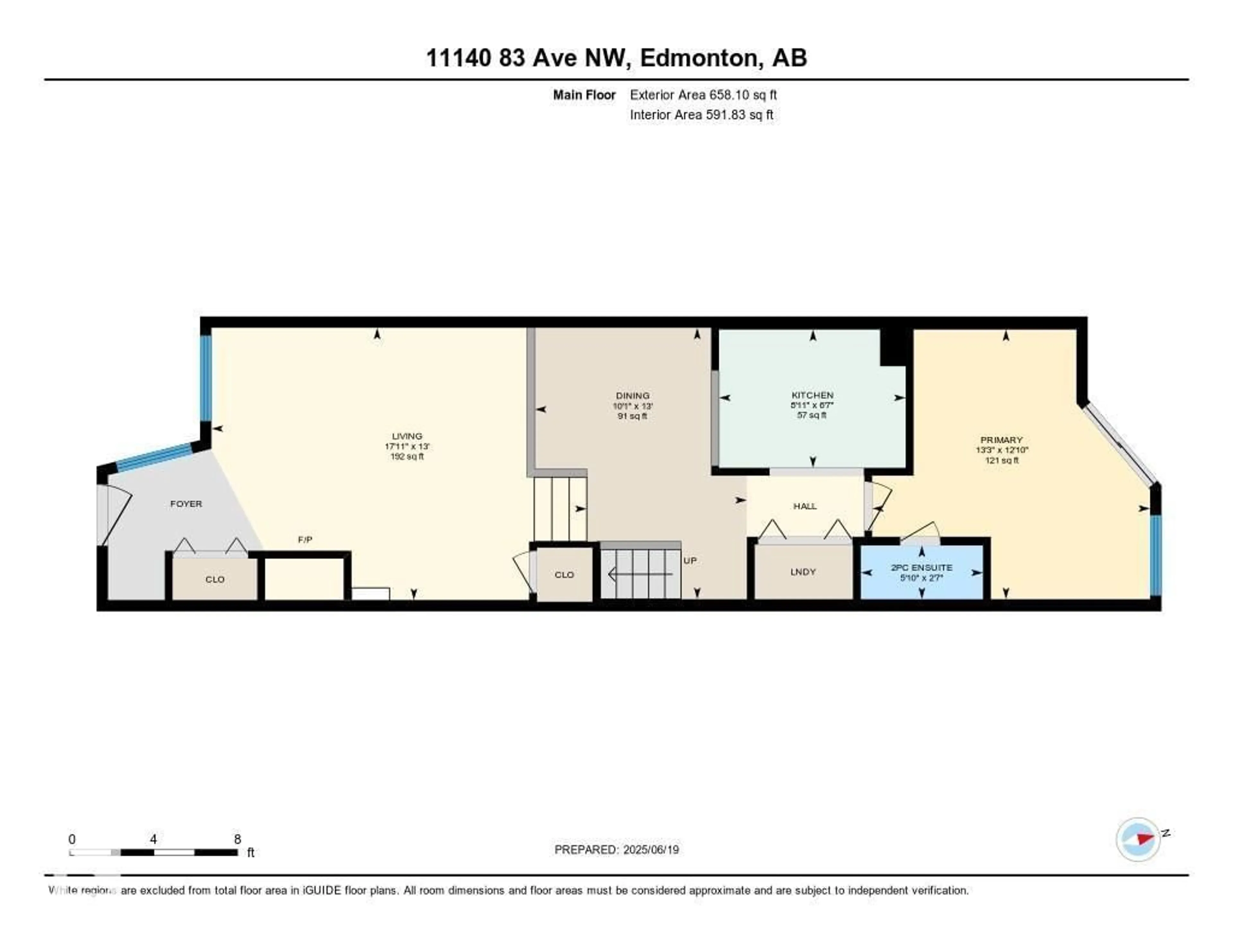 Floor plan for 11140 83 AV, Edmonton Alberta T6G0V1